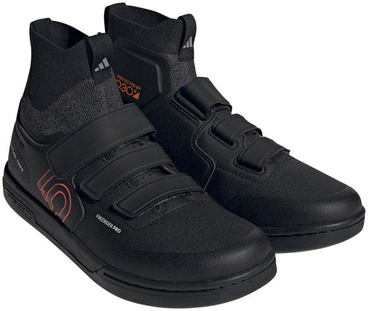 Five Ten Freerider Pro Mid VCS Flat Shoes - Men's Core BLK/Solar Red/Gray Three 10