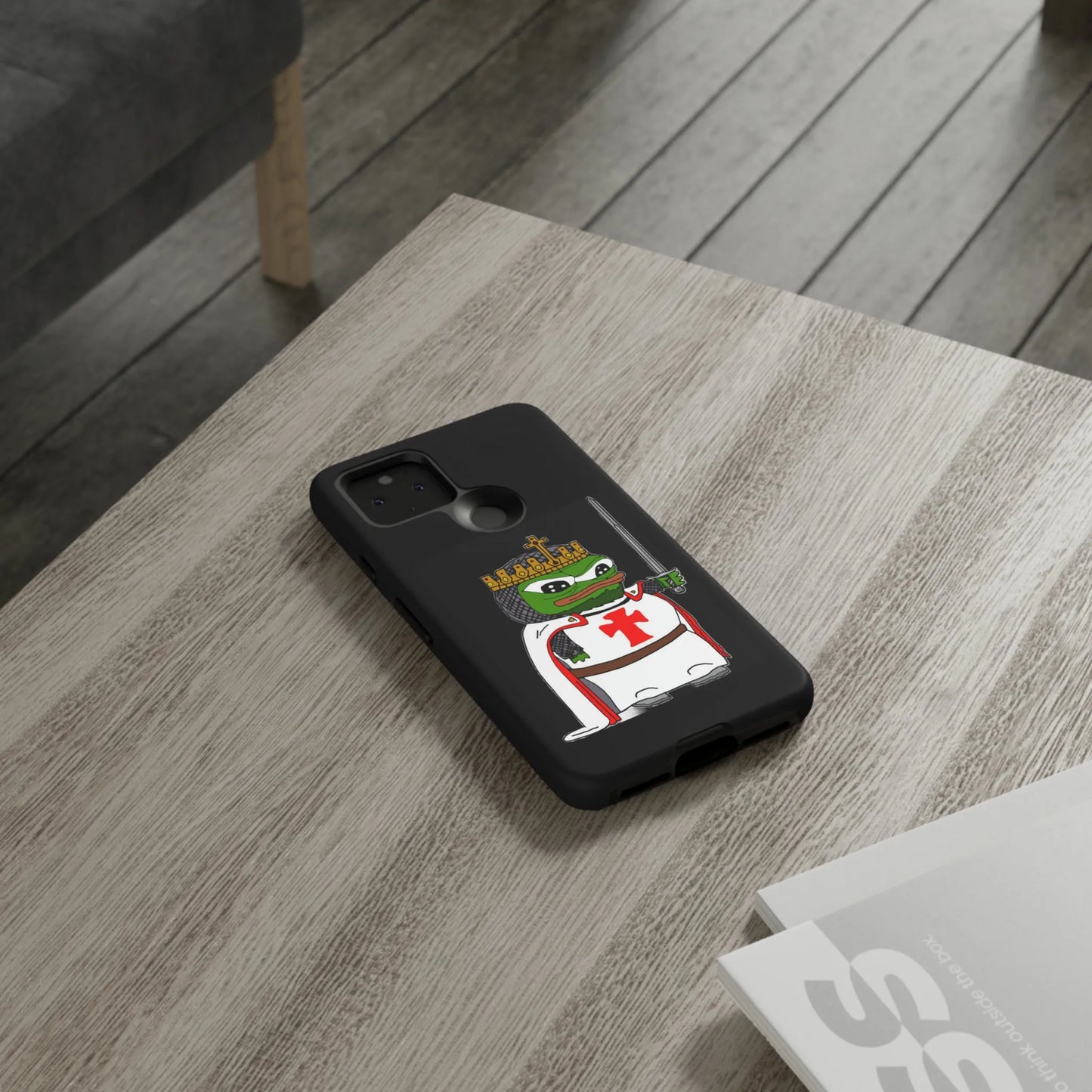 Crusader Pepe Cell Phone Case - Deus Vult Knight Phone Cover - 4LibertyShop.com