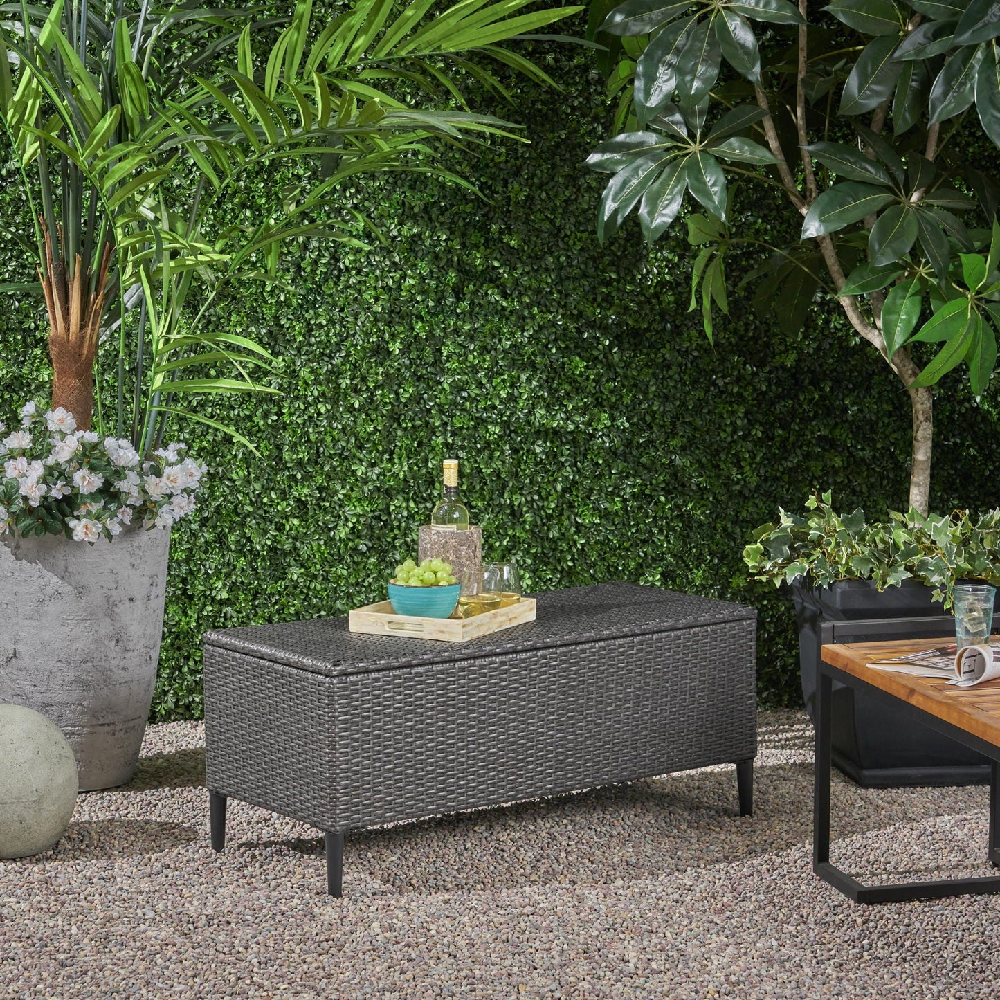 Rupert Storage Unit Resin Wicker Outdoor