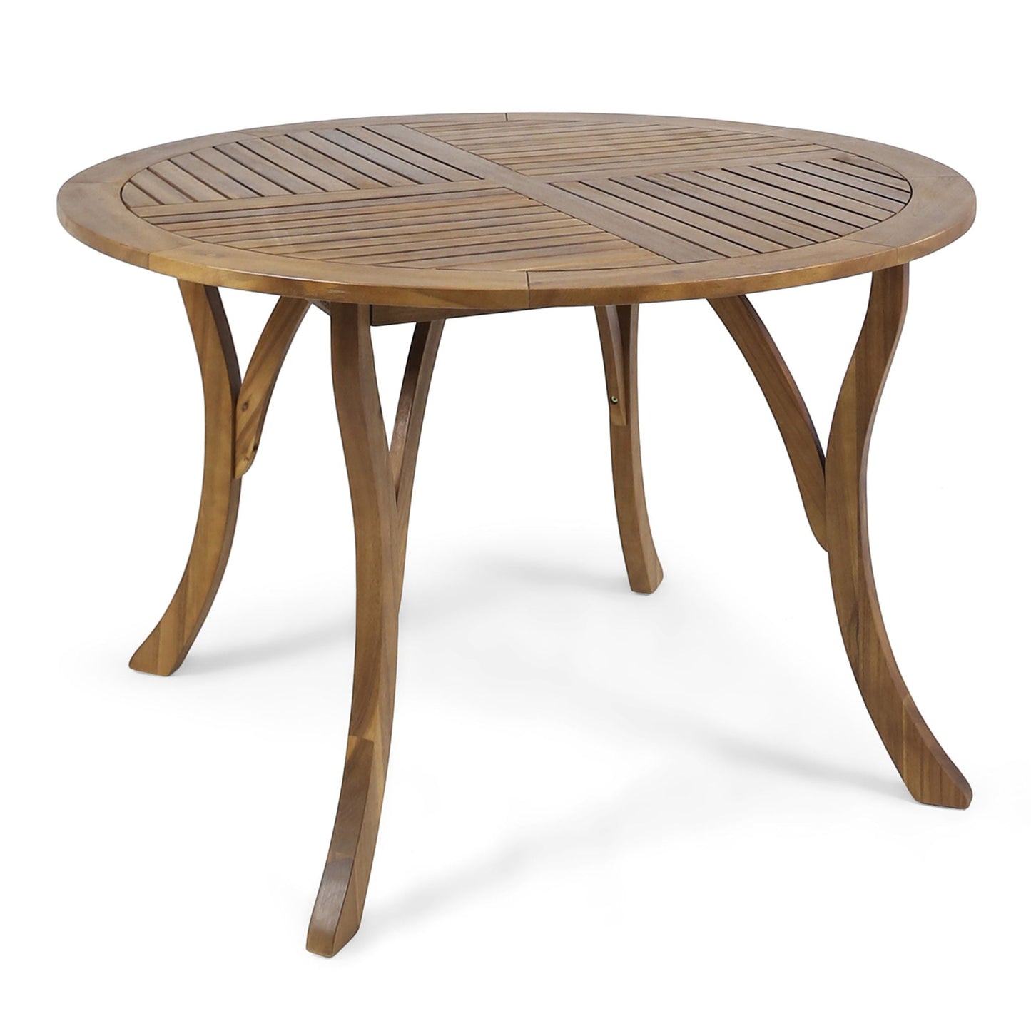 Hermosa Outdoor Acacia Wood Circular Dining Table