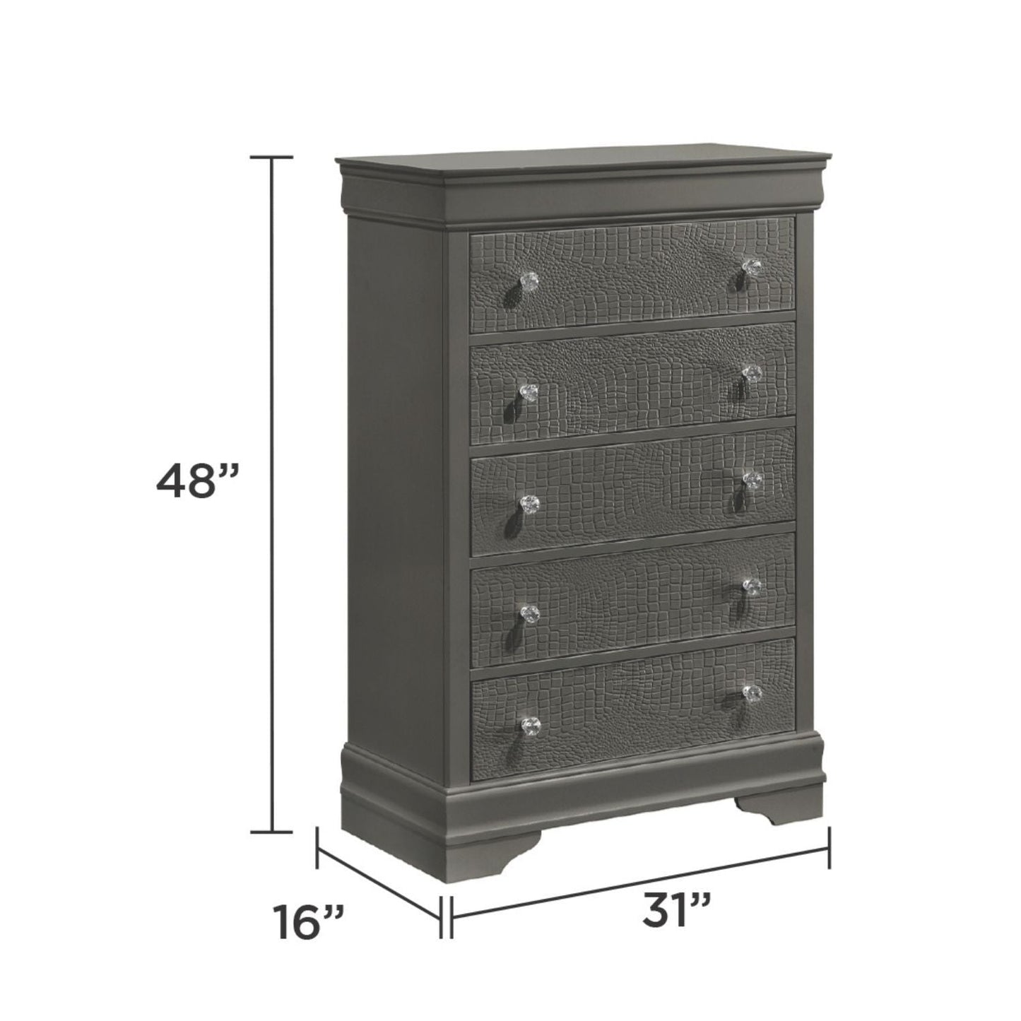 Blaze - Modern 5 Drawer Chest
