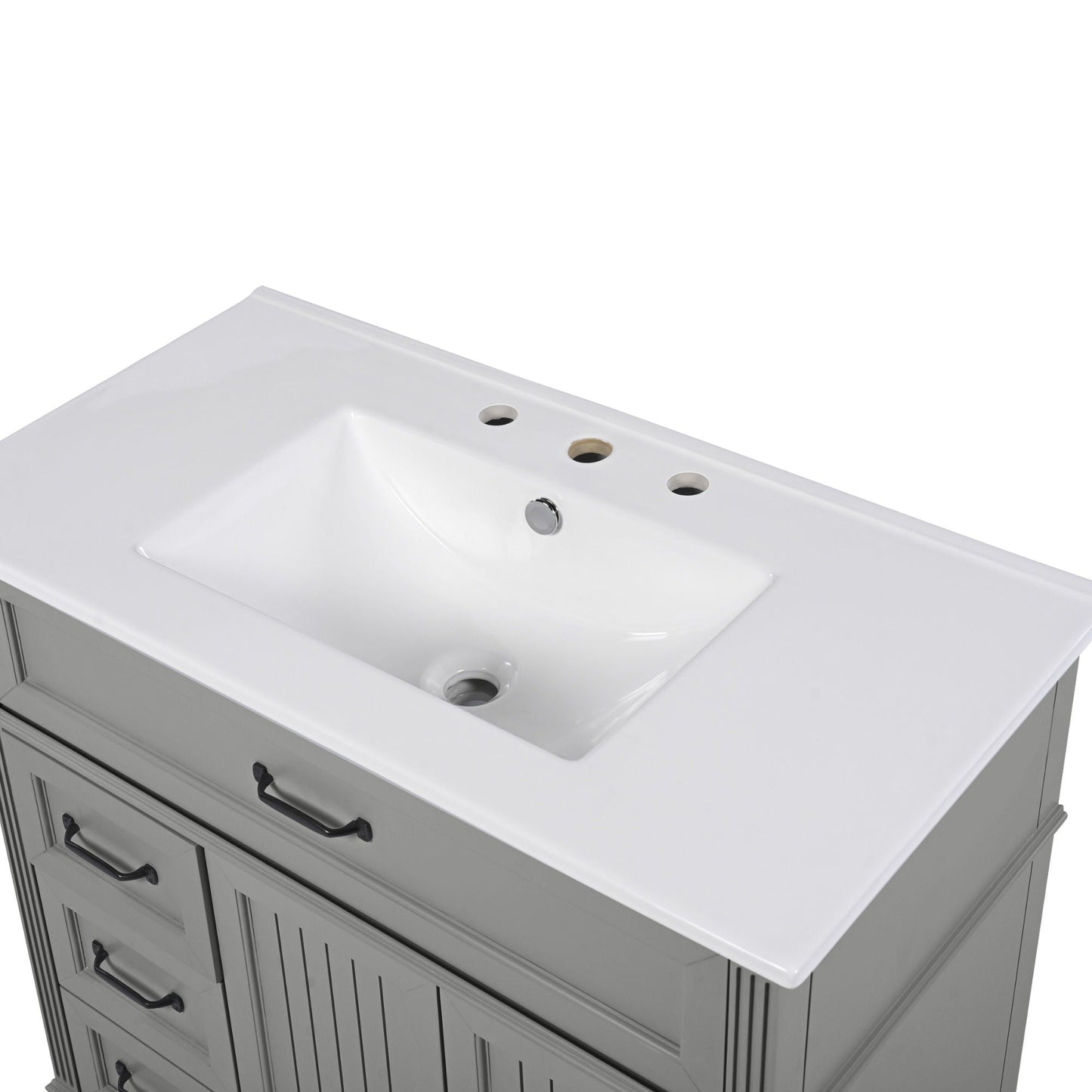 Bathroom Vanity With Sink, Freestanding Cabinet & Drawers