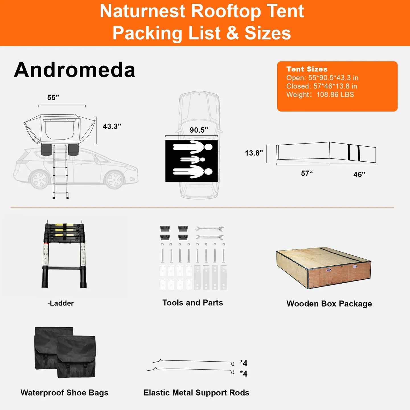 Naturnest Andromeda Roof Top Tent - Soft Shell Dark Green