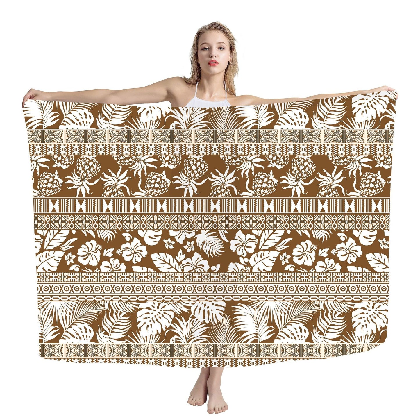 Cover Shawl Hawaiian Travel Beach Bath Towel Polynesian Seaside Quick-drying Wrap Yarn