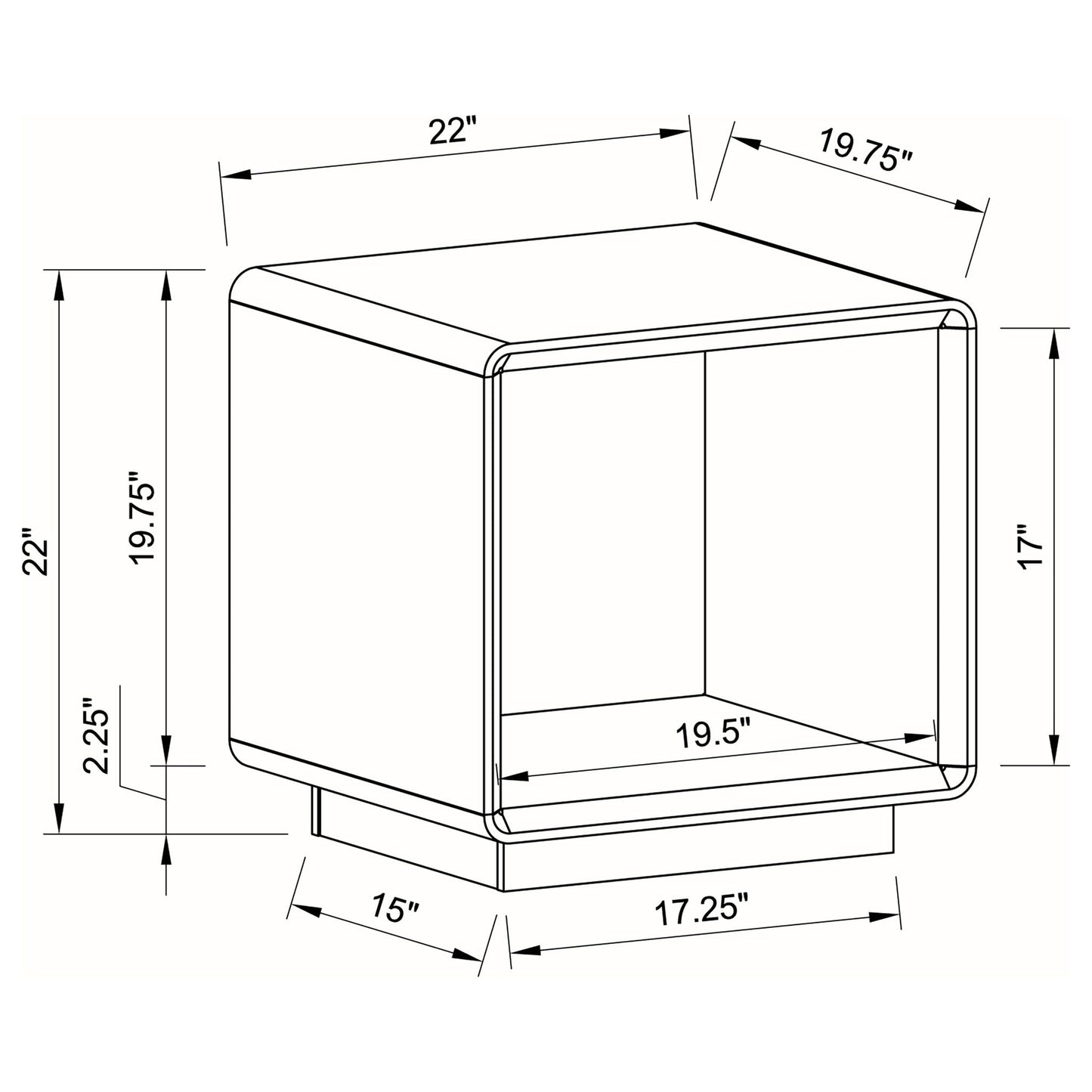 Fletcher - Table With Open Shelf