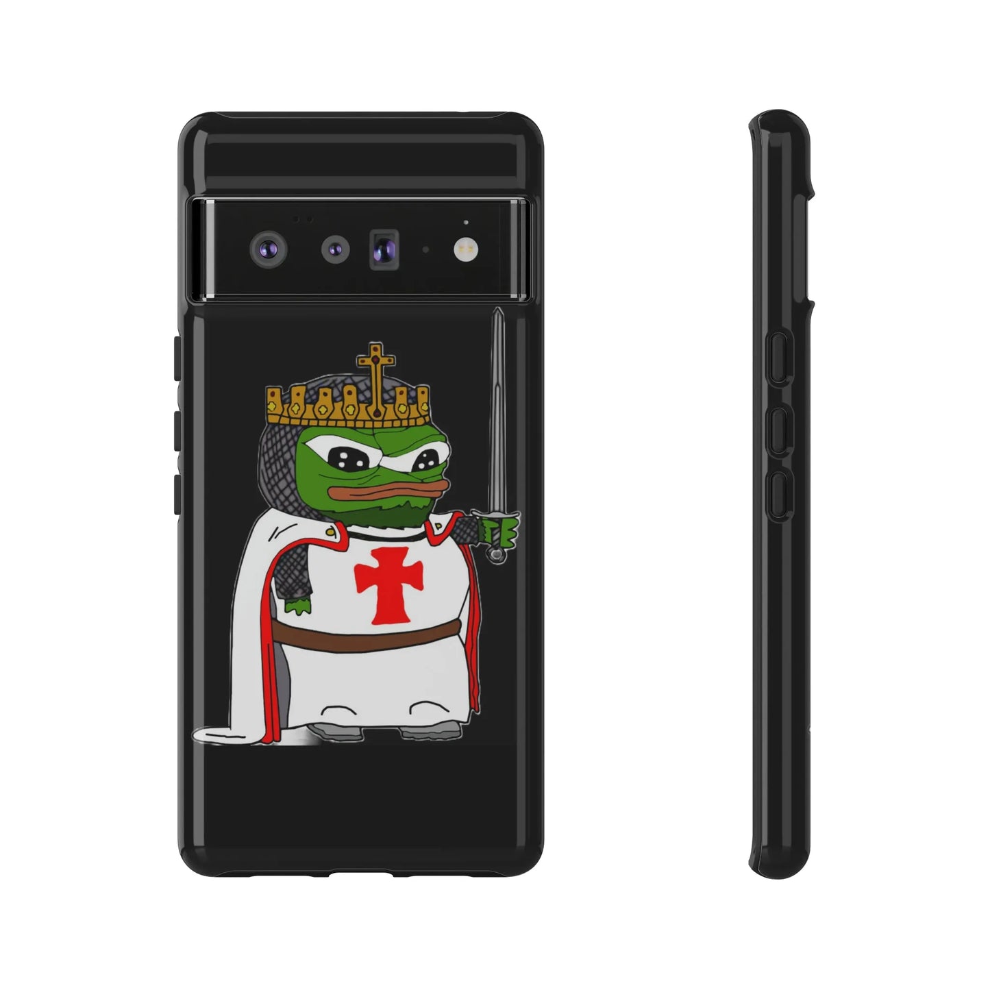 Crusader Pepe Cell Phone Case - Deus Vult Knight Phone Cover - 4LibertyShop.com