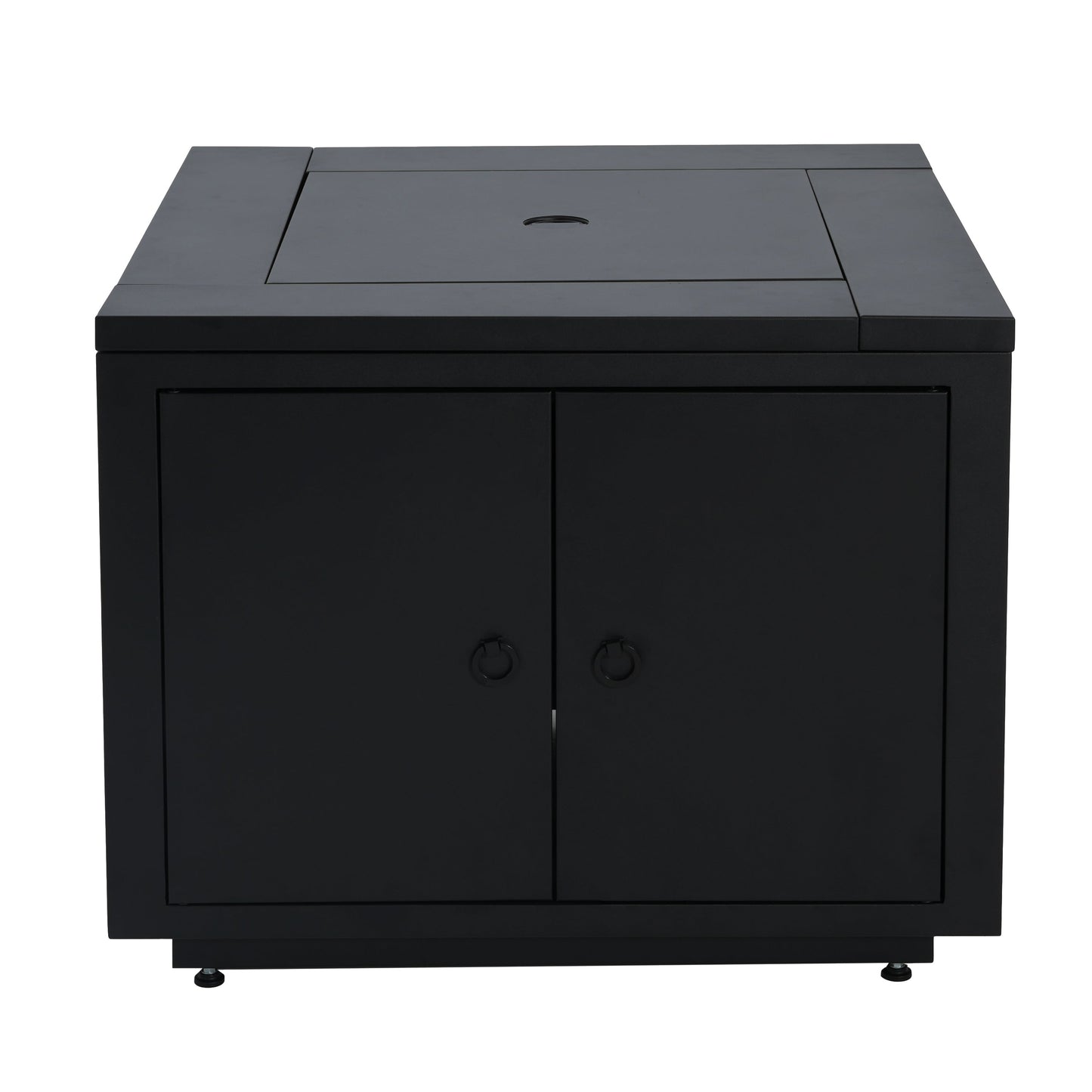 30inch Square  Steel Fire Pit Table, in Black,40000BTU