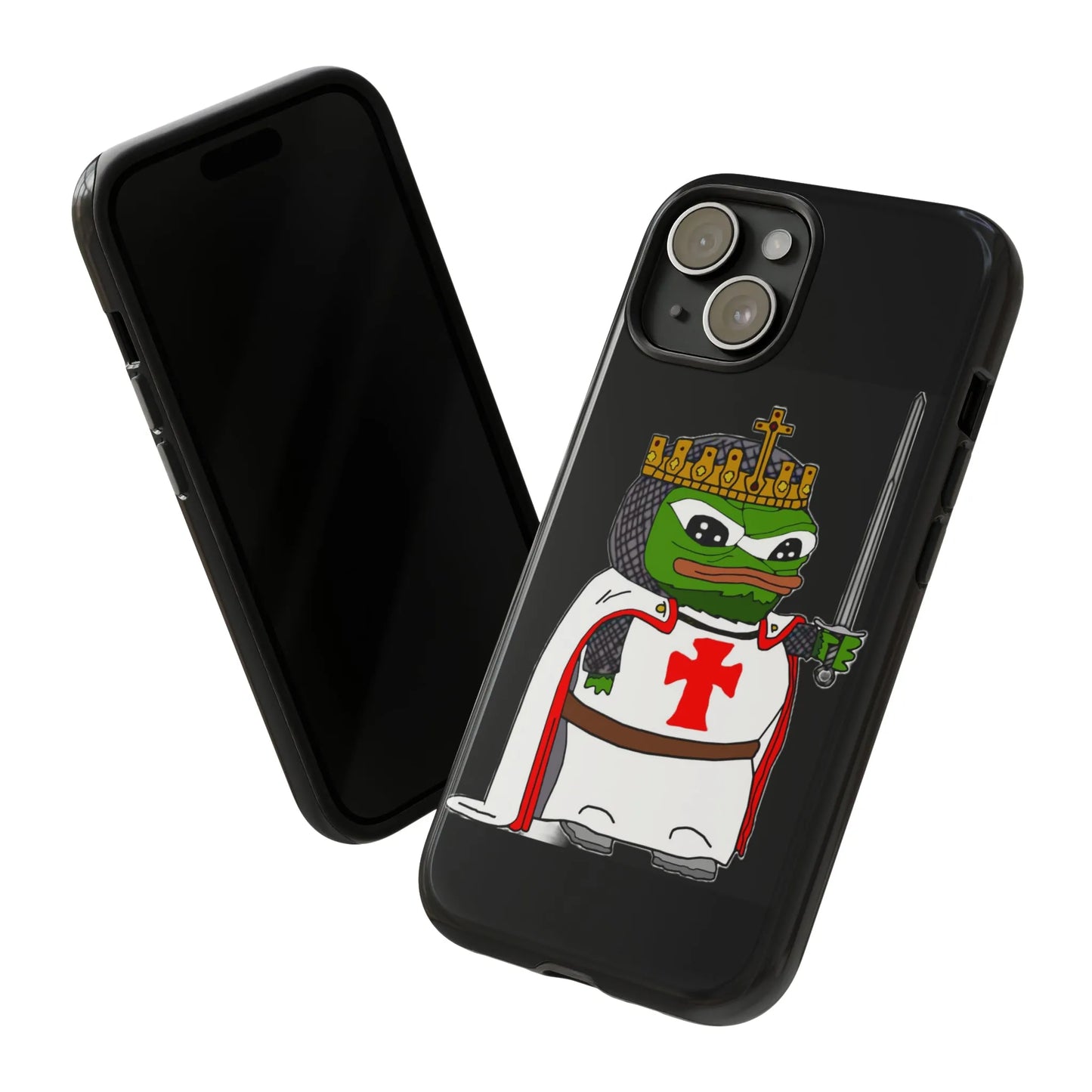 Crusader Pepe Cell Phone Case - Deus Vult Knight Phone Cover - 4LibertyShop.com