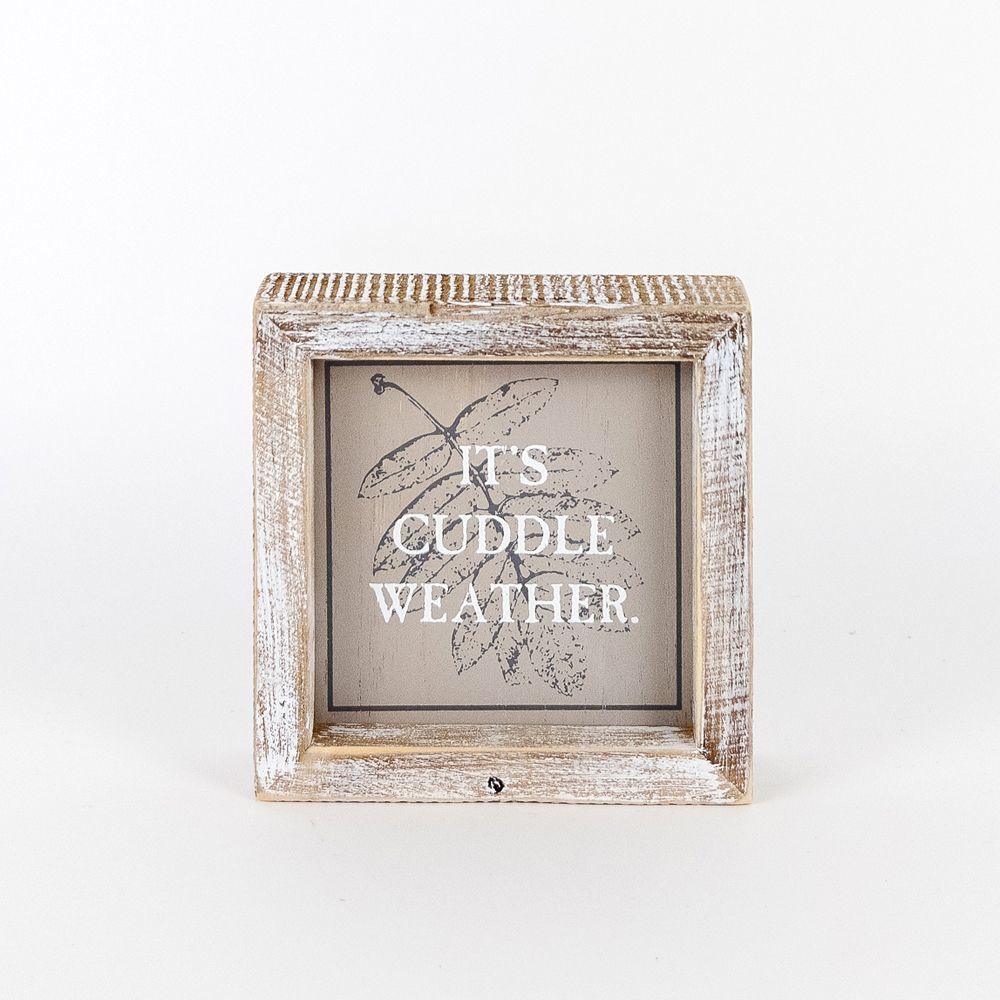 Double-Sided Fall Sign Hey Boo/It's Cuddle Weather Reversible Porch Decor