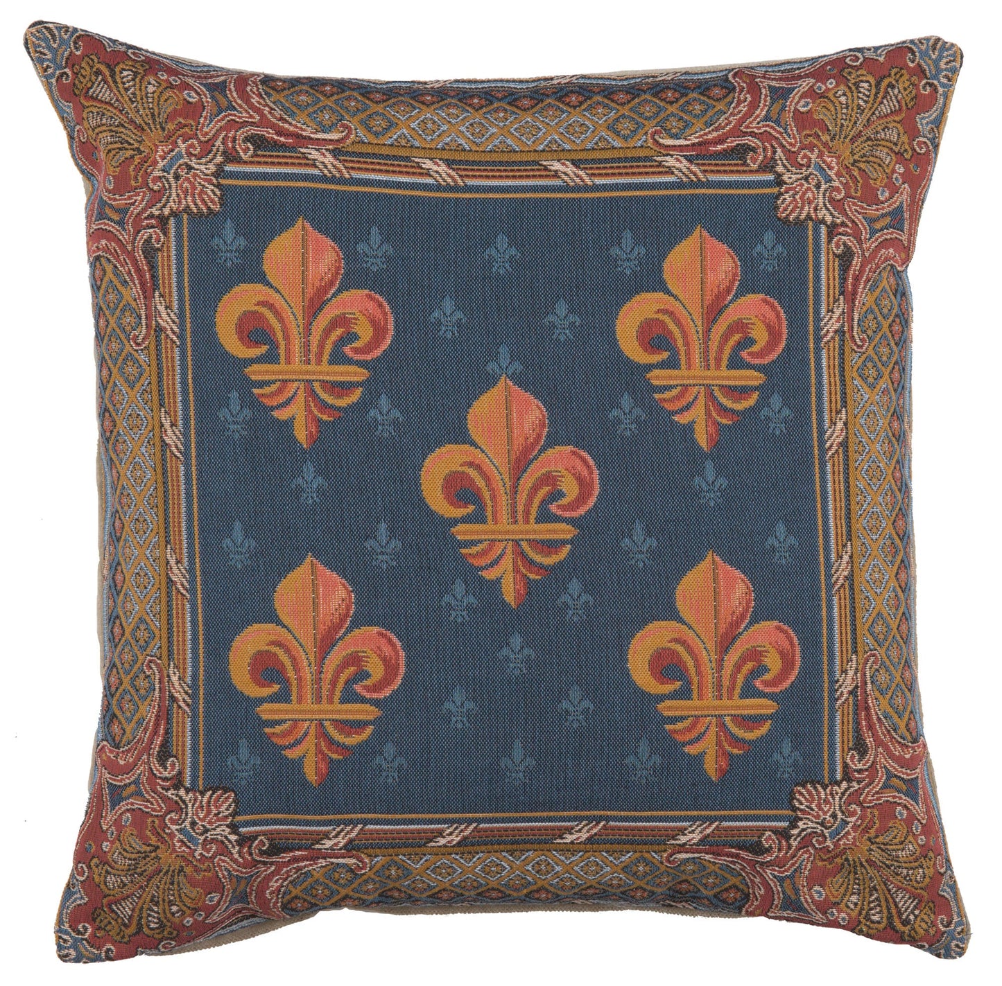 Lys flower In Blue  French Cushion