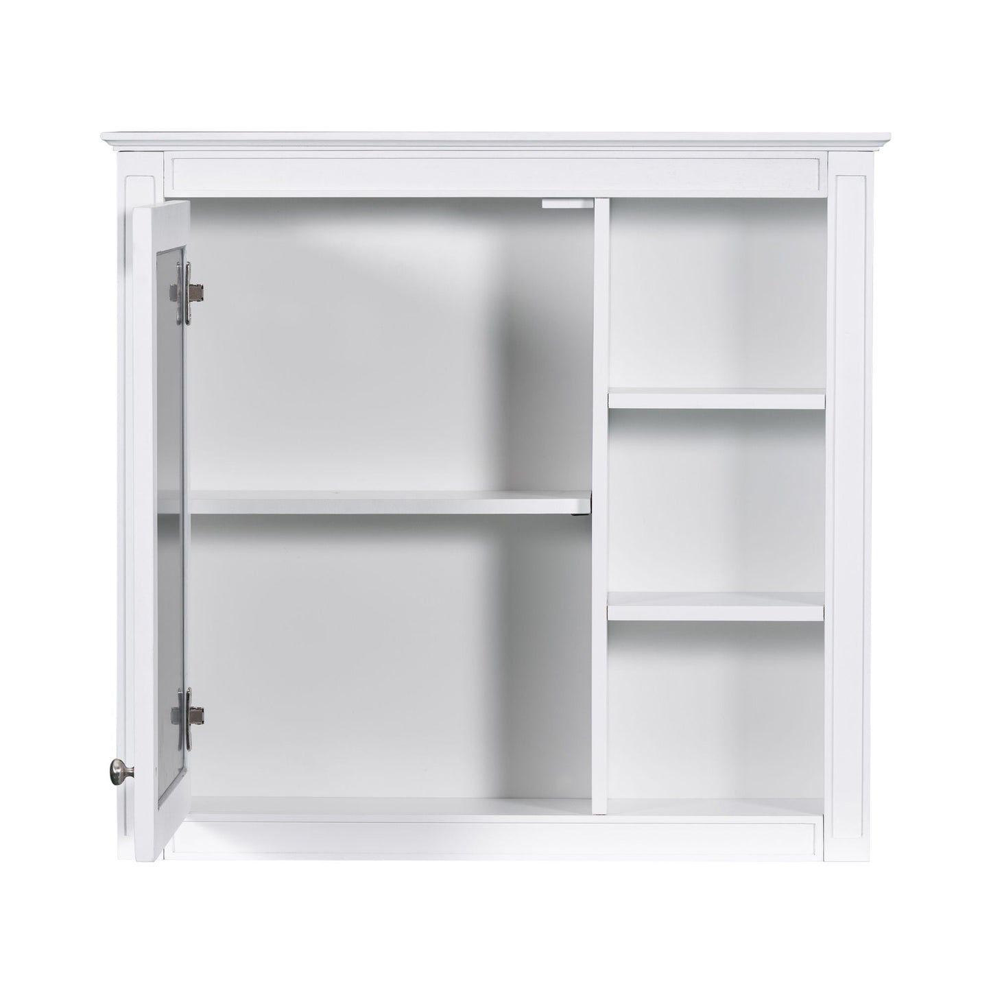 Bathroom Vanity With Medicine Cabinet, Royal Mirror Cabinet, Modern Bathroom Storage Cabinet With 2 Soft Closing Doors And 4 Drawers