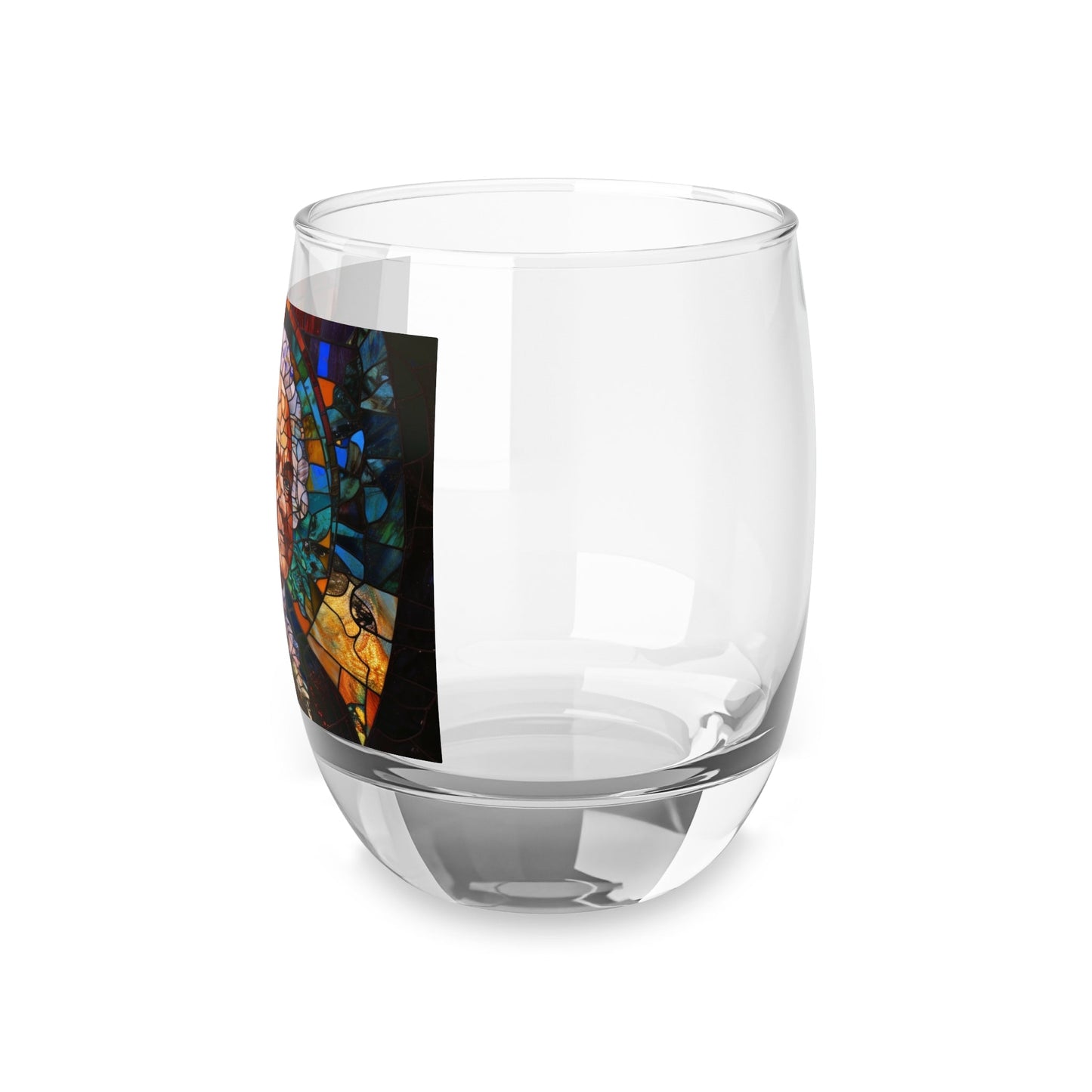 John Adams Stained Glass Whiskey Glass - Founding Fathers Barware - 4LibertyShop.com