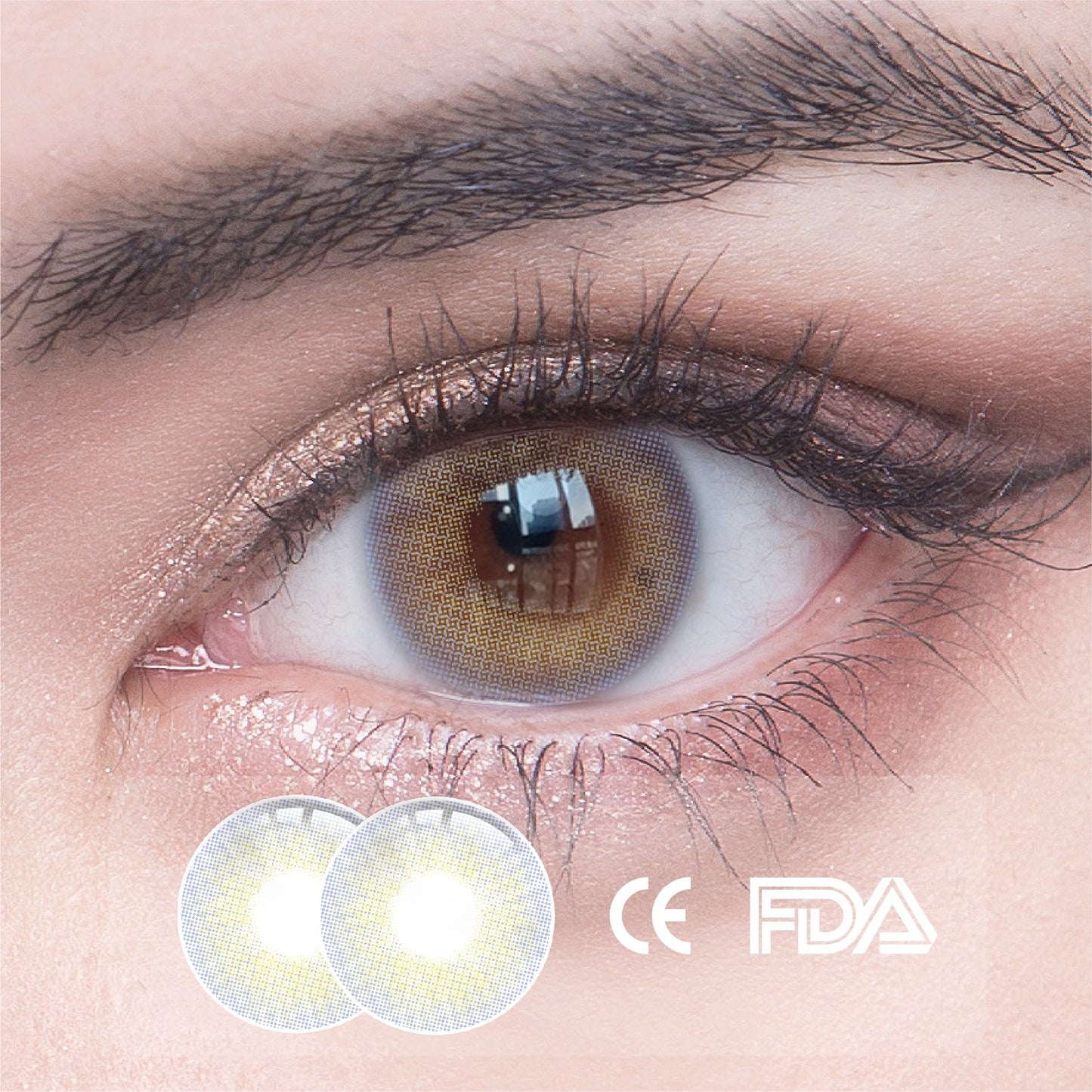 1Pcs FDA Certificate Eyes Beautiful Pupil Colorful Girl Cosplay Contact Lenses Gray