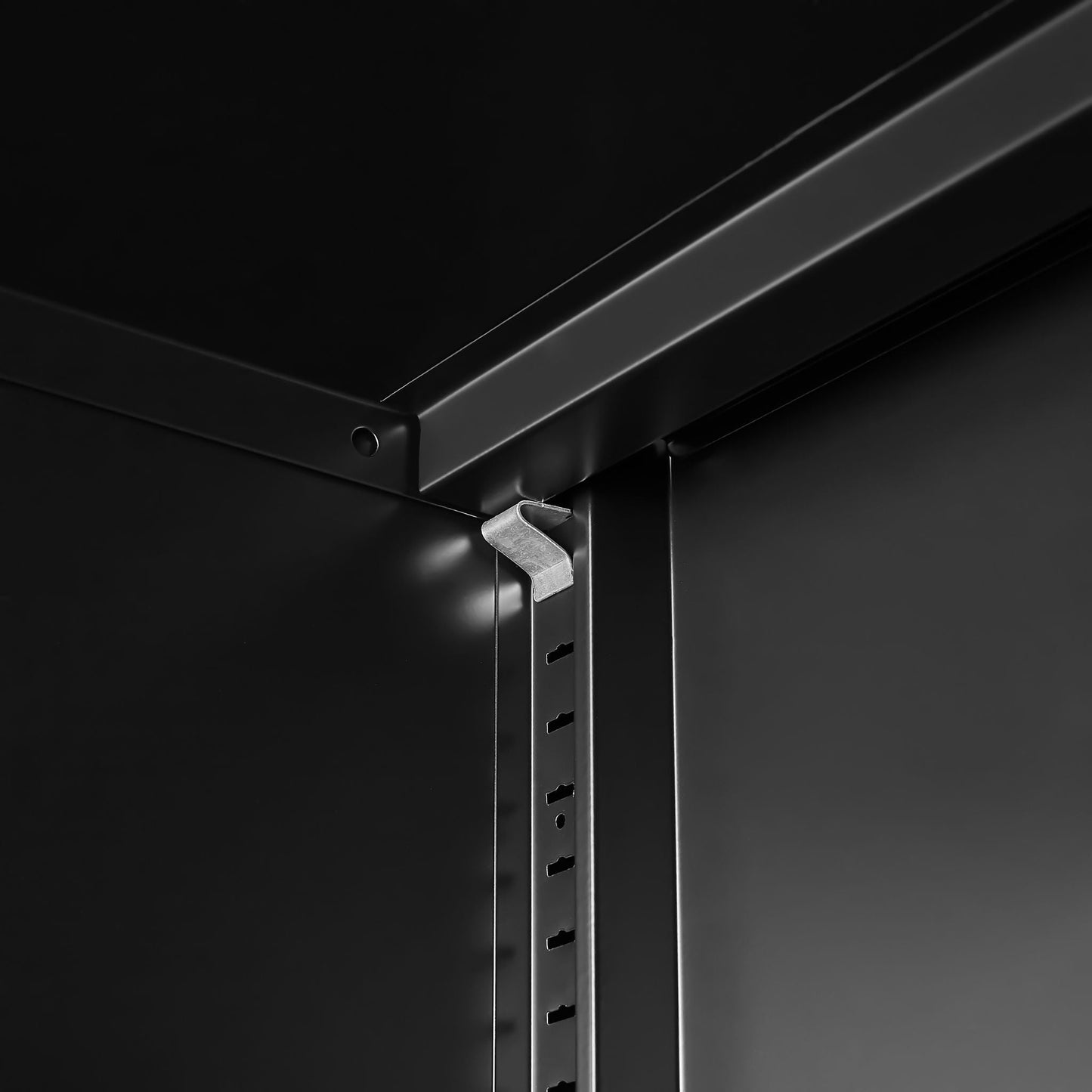 Modern Storage Cabinet with Adjustable Shelves and Magnetic Door Stopper