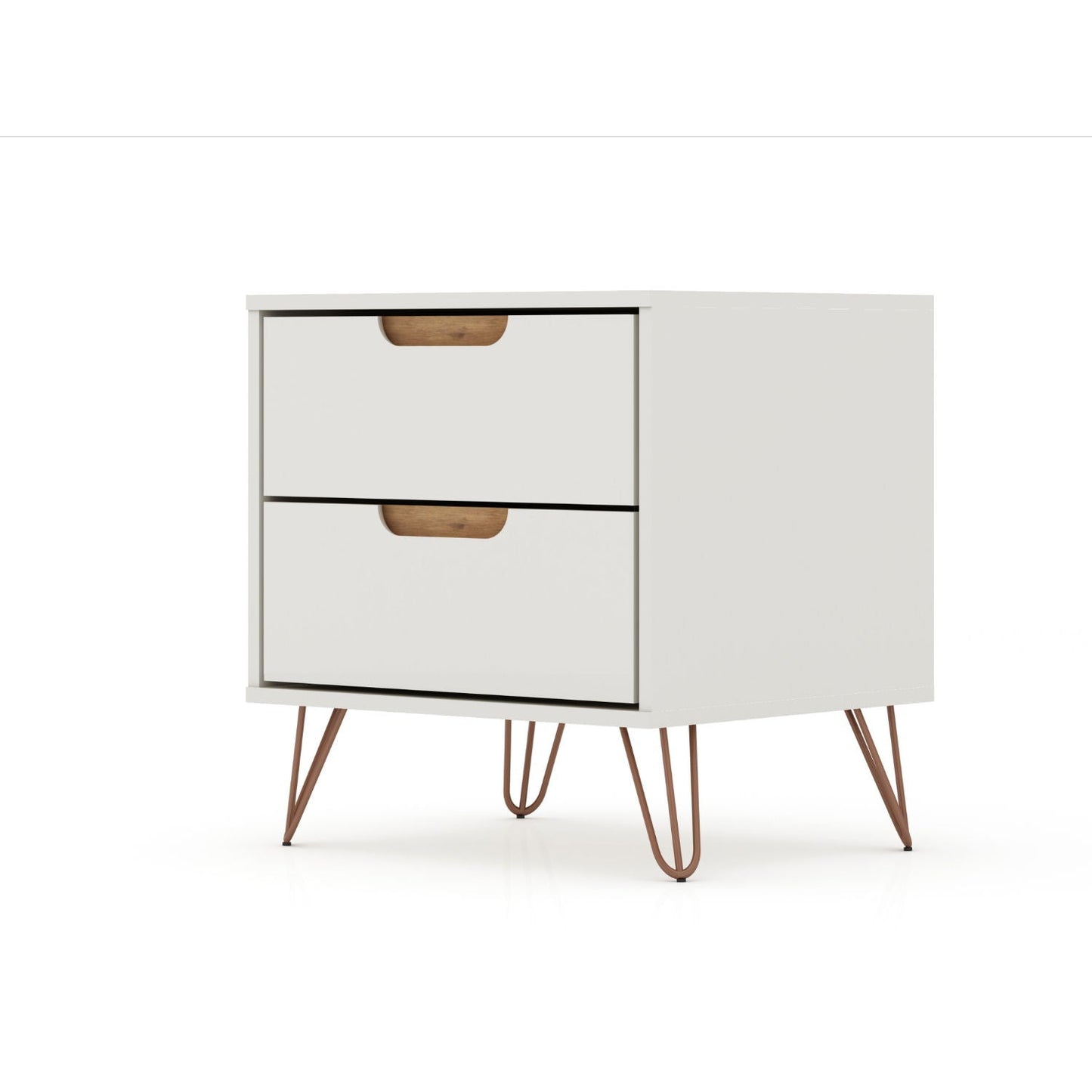 Rockefeller - Nightstand With 2 Drawers - Off White