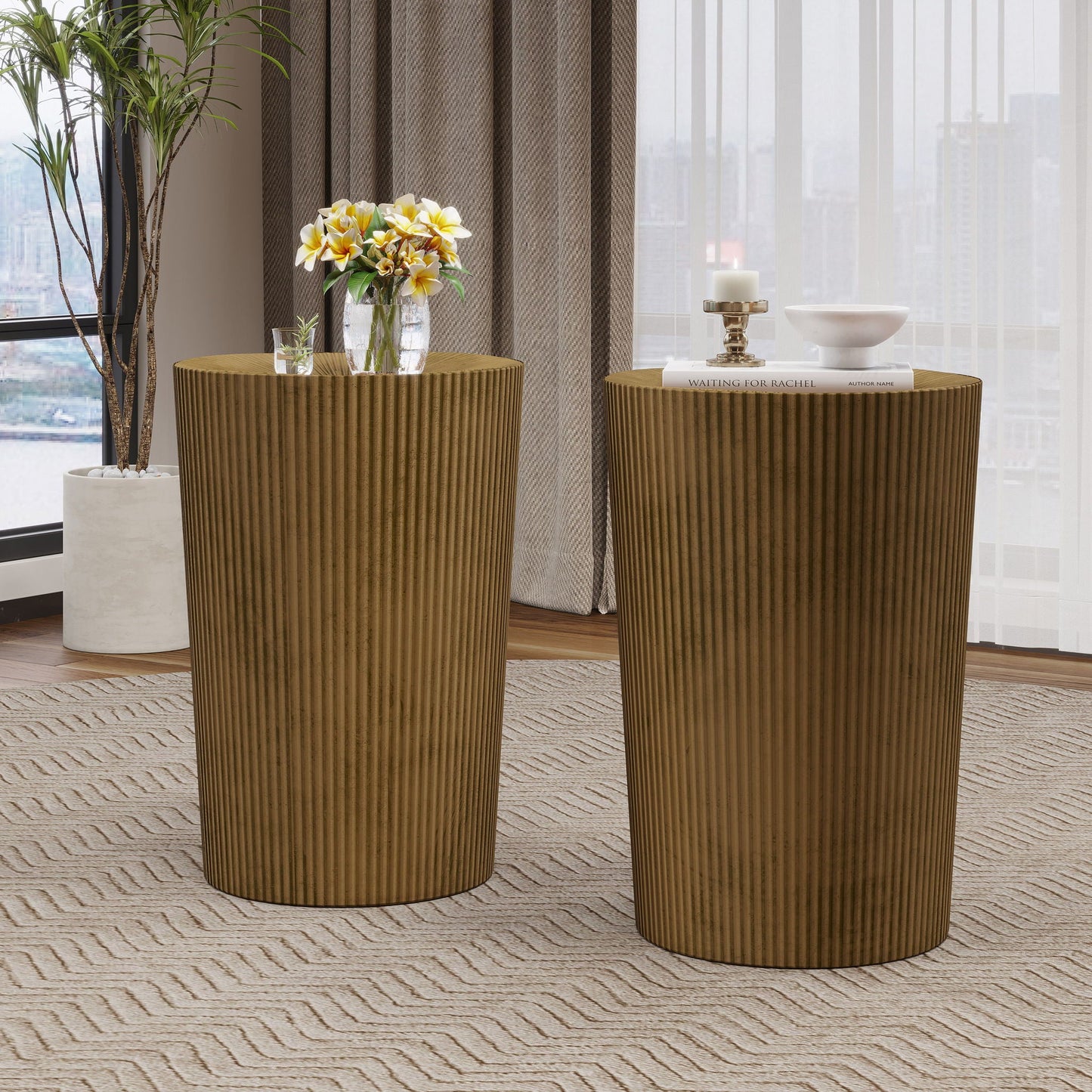 Langseth Iron Sunburst Side Table Modern Design