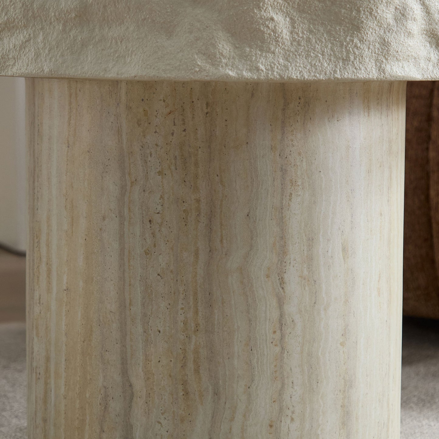 23.82 Inch Faux Mars Textural Patterns Coffee Table