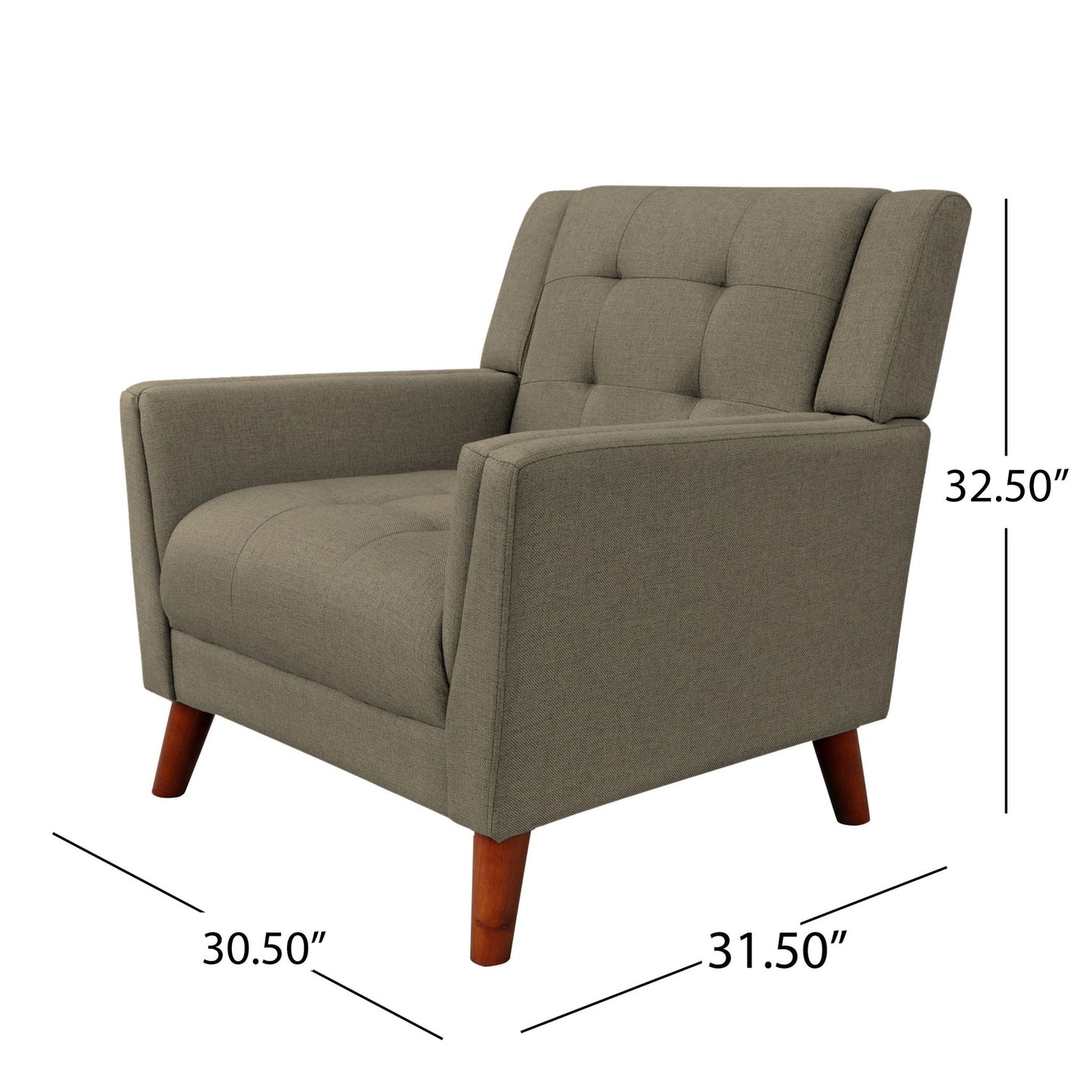 Luminaesque Fabric Upholstered Armchair With Tufted Back