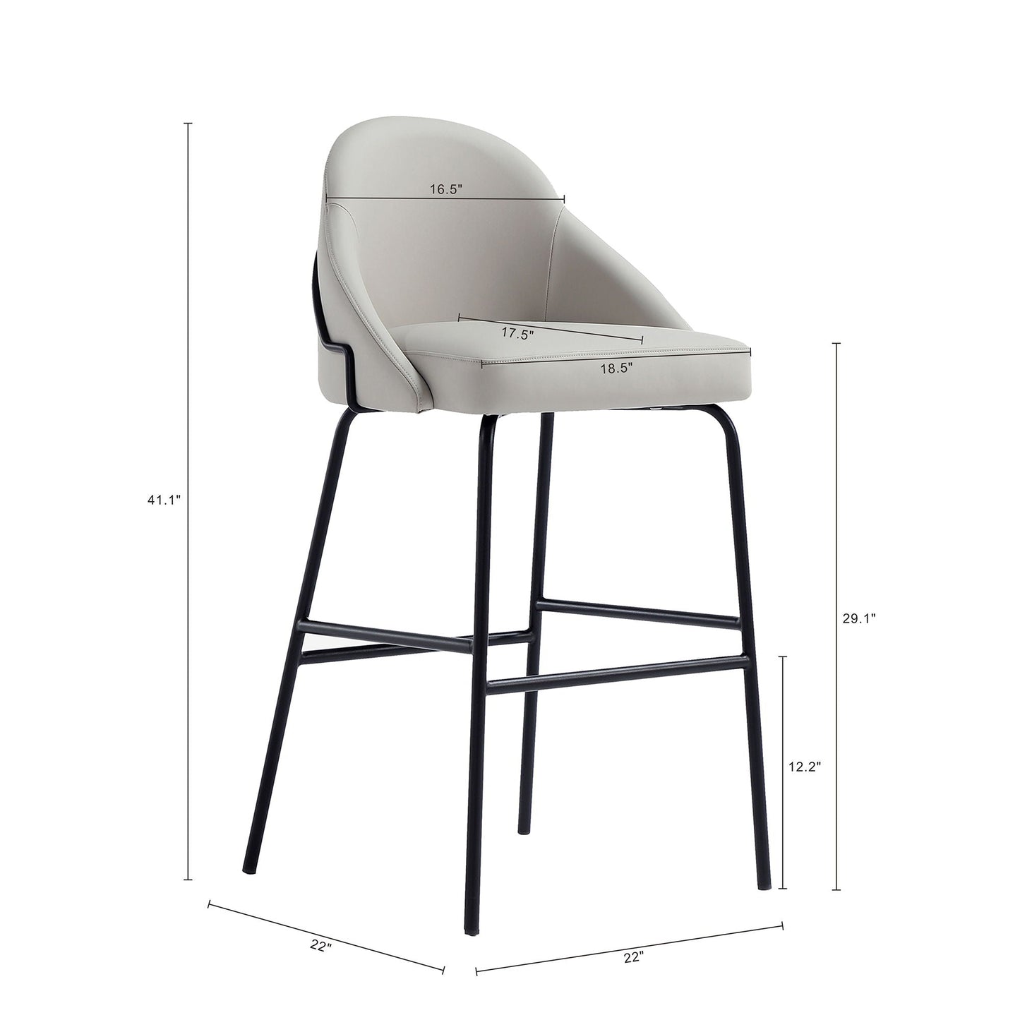 Gracie - Upholstered Barstool