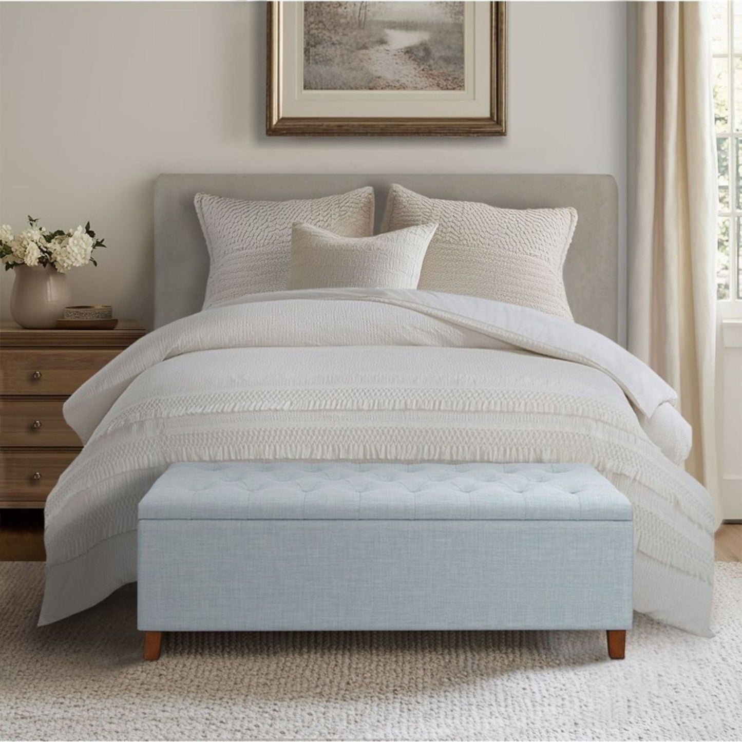 Shandra - Tufted Top Soft Close Storage Bench