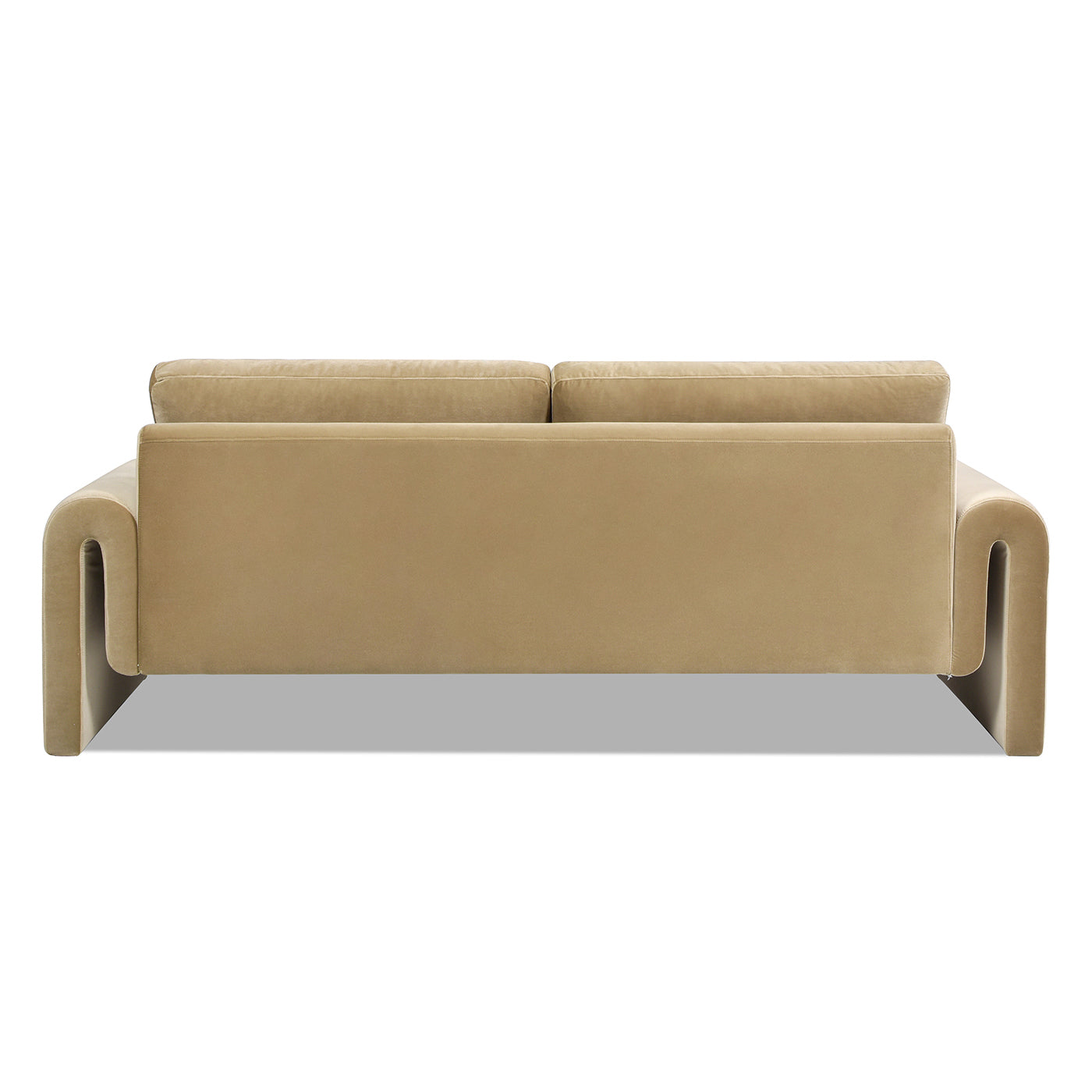 Mason 85' Arched Arm Sofa, Camel Brown Beige Performance Velvet