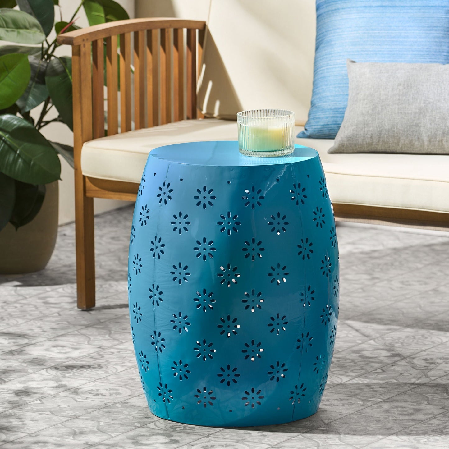 Soleil Barrel Shaped Side Table