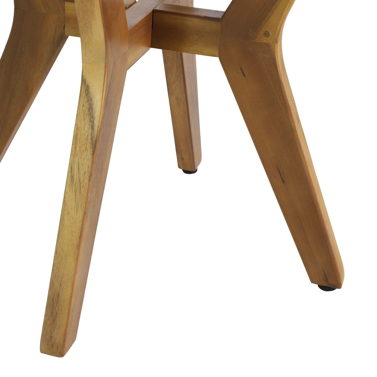 Yukon Contemporary Side Table with Lightweight Concrete Top and Acacia Wood Frame - Gray