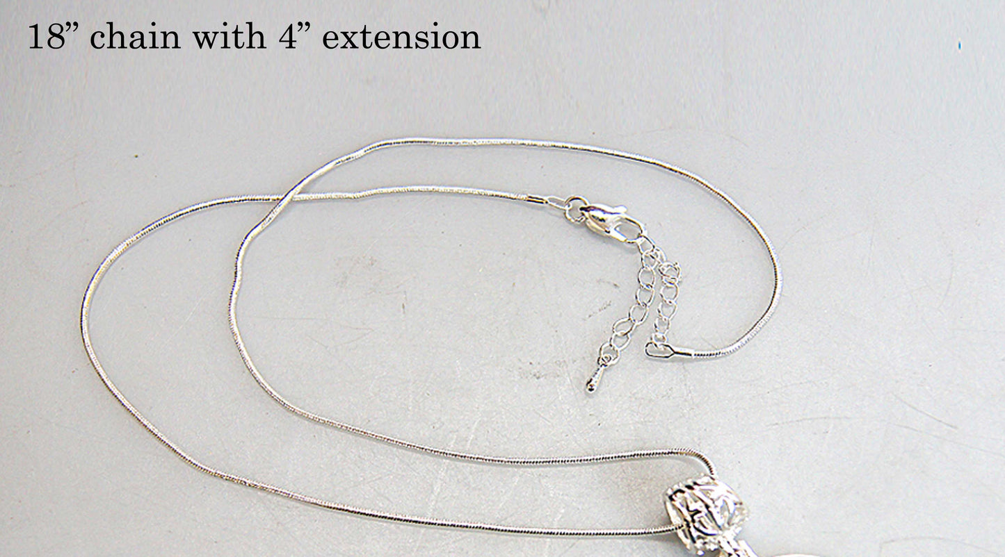 Reindeer Ride Silver Plated Medal Pendant Necklace - 44154O