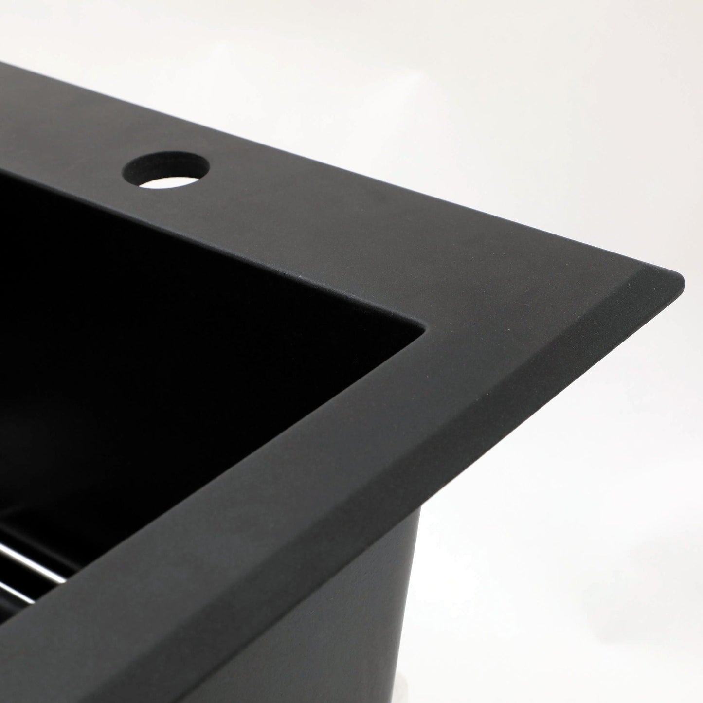 Quartz Kitchen Sink, Granite Composite, Drop In Sink With Durable Design