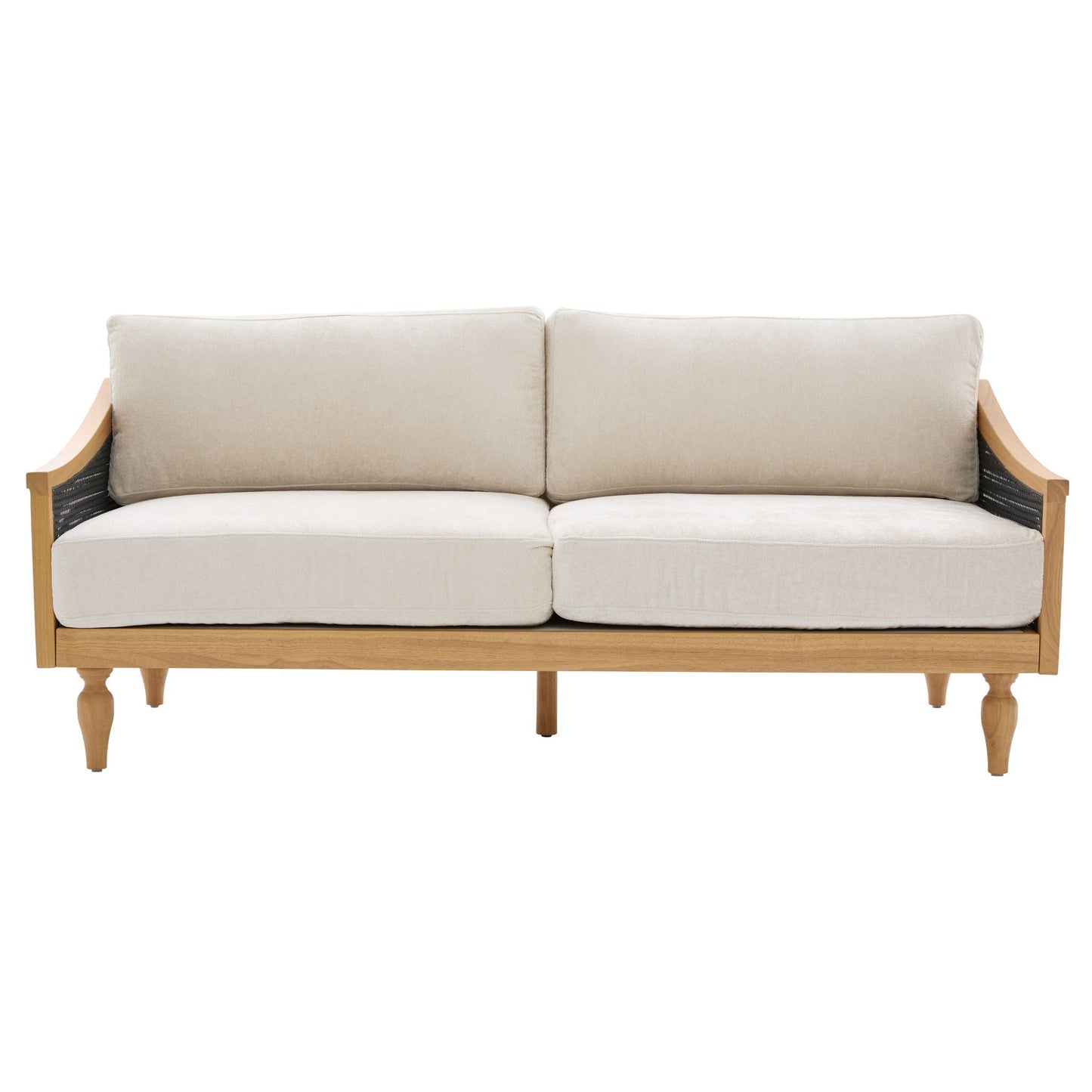 Loveseat Sofa With Armrests - Black