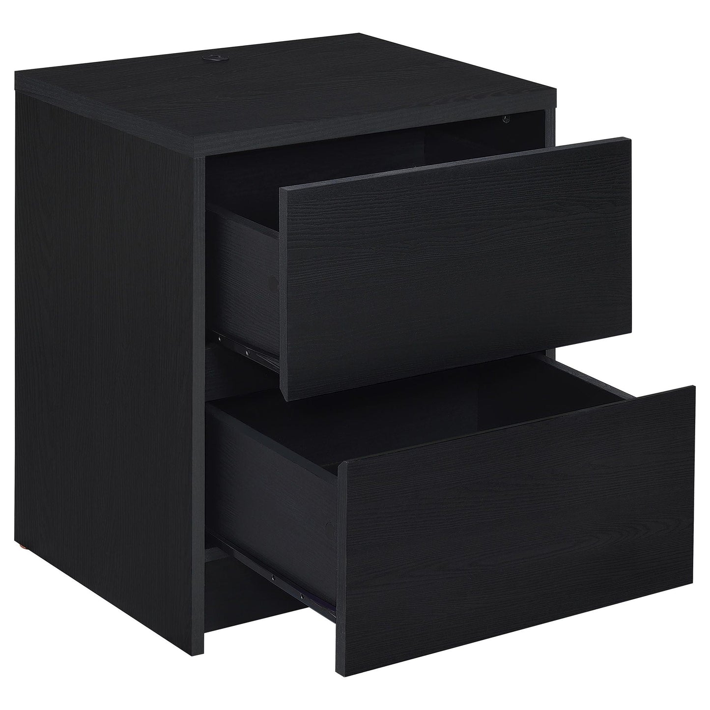 Geary - 2 Drawer Nightstand With LED Lights And USB Charging Ports