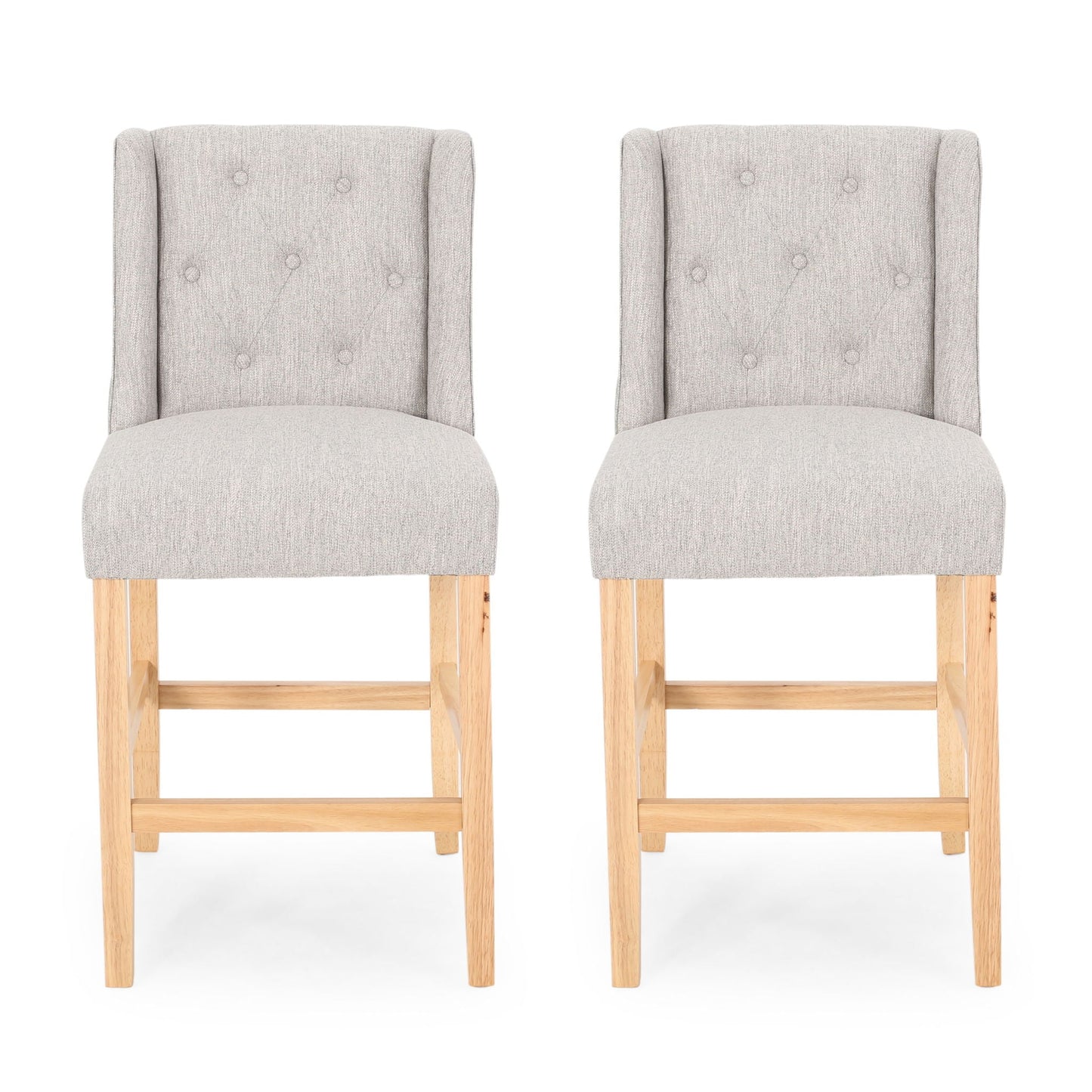 Vienna Contemporary Fabric Tufted & Wingback Counter Stools (Set of 2)
