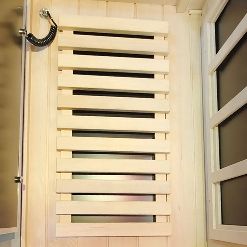 Wizzisauna 909MX Mini 1 Person Infrared Sauna 3 Sides Large Glass Panels