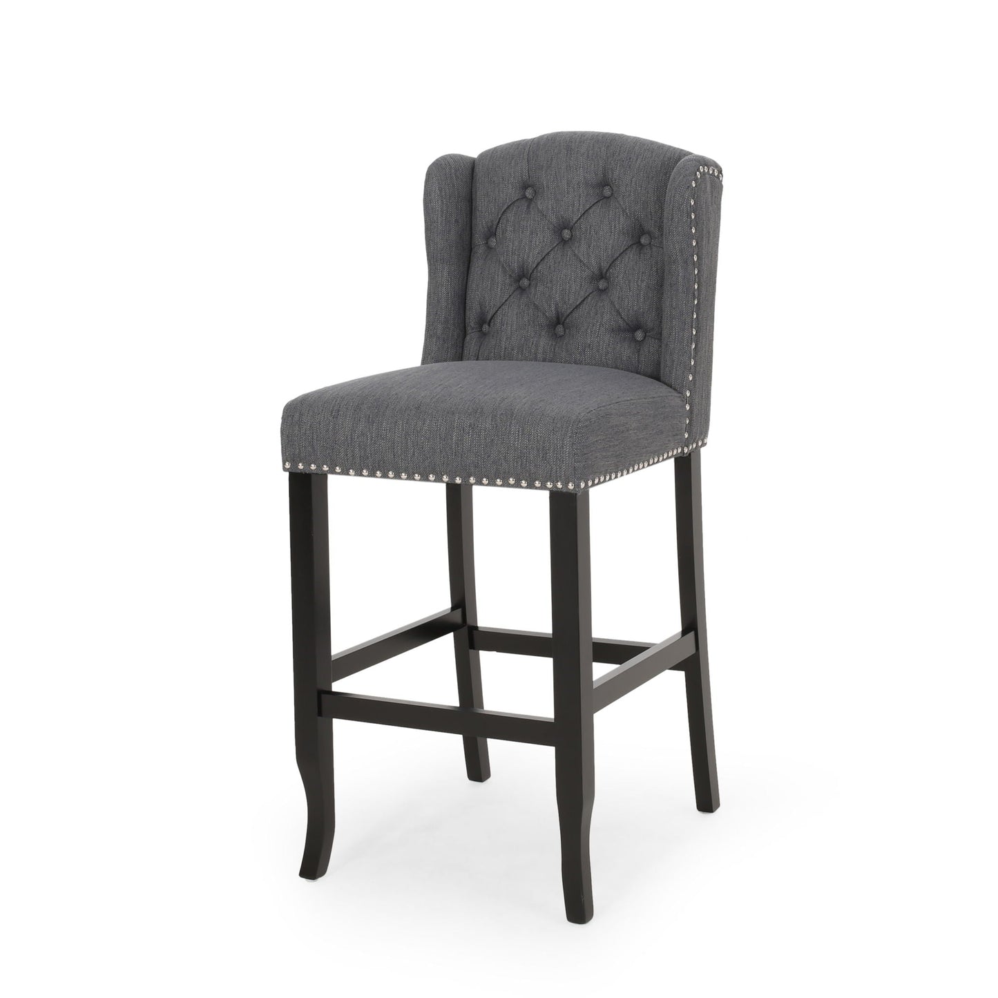 Vienna Contemporary Fabric Tufted Wingback Counter Stools (Set of 2)