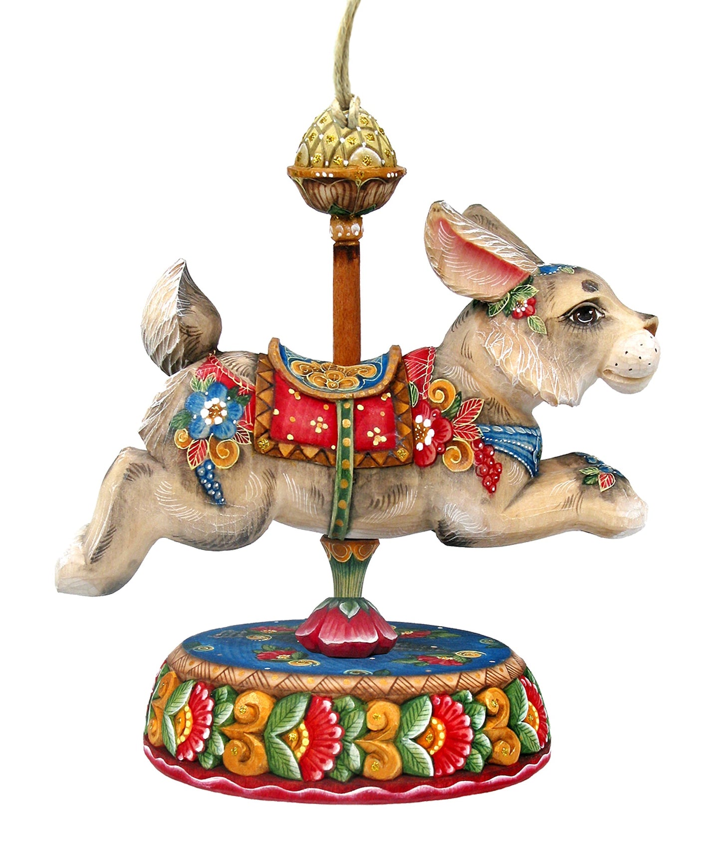 Carousel Bunny Easter Holiday Door Decor by G. DeBrekht - Carousel Holiday Decor - 8114042H