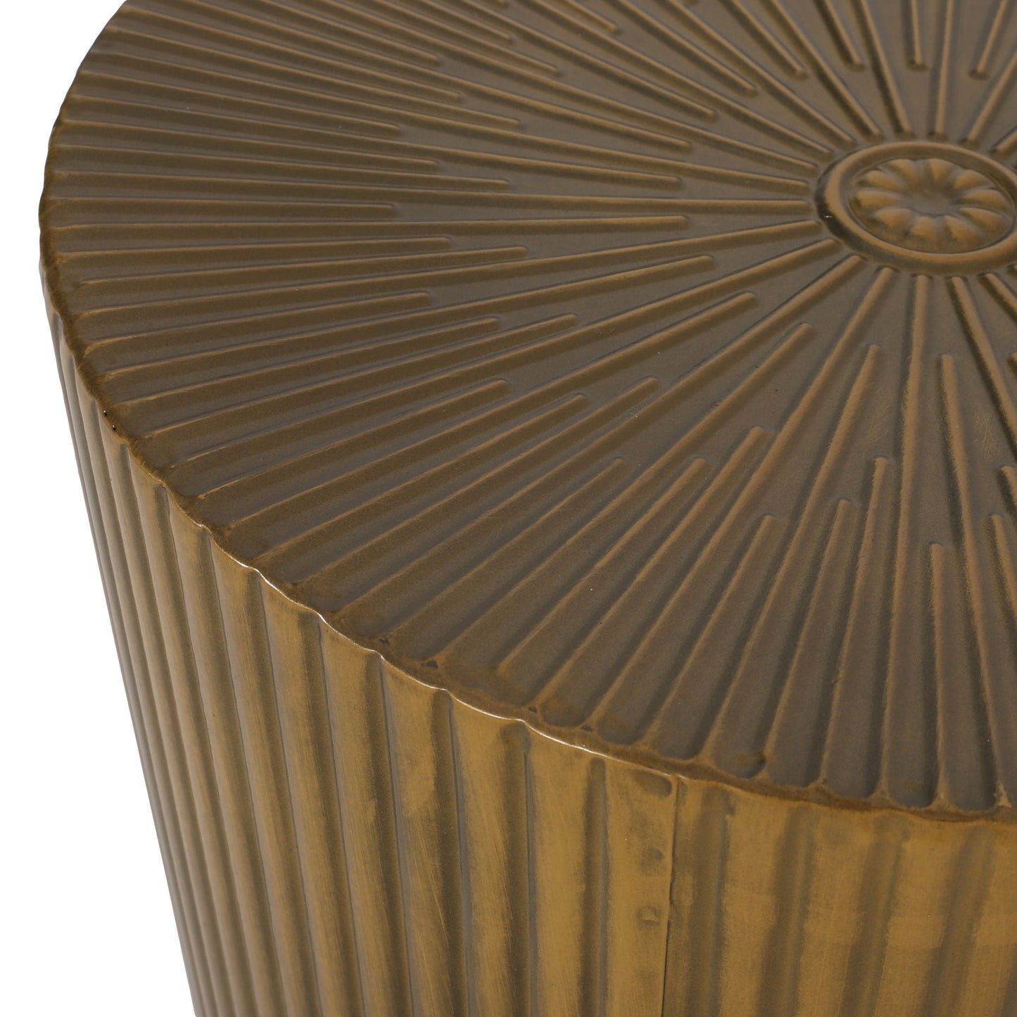 Langseth Iron Sunburst Side Table Modern Design