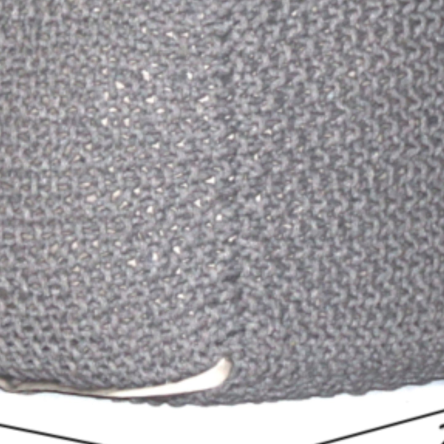 Semi Rounded Pouf Cable Knitted Perfect Seating