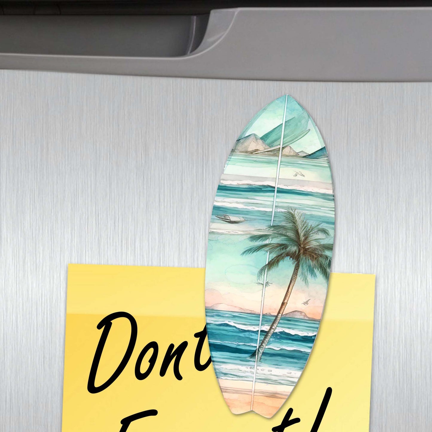 Tropical Surfboards Decorative Eco Wood Magnets Set of 6 by G. Debrekht - Coastal Decor - 8090069G-S6