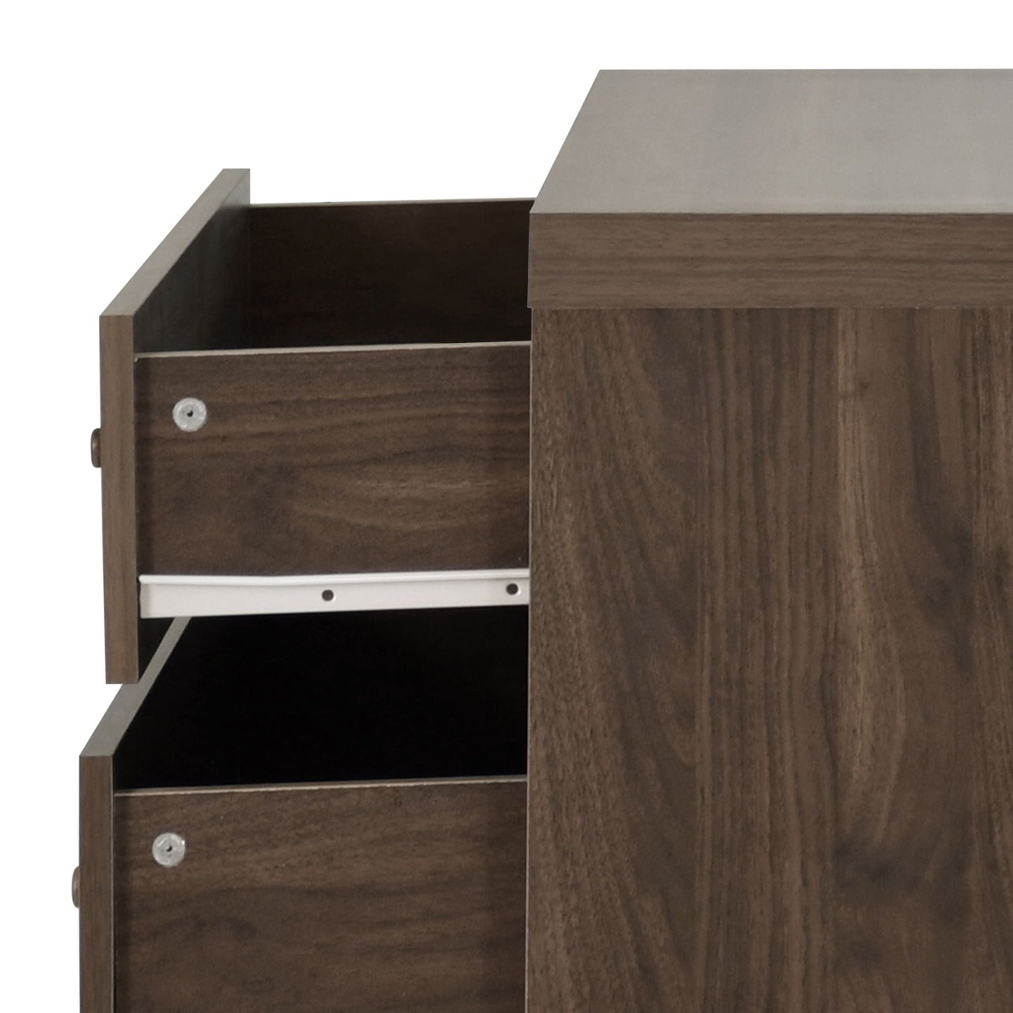 Farhart Mid Century Modern 4 Drawer Dresser - Walnut