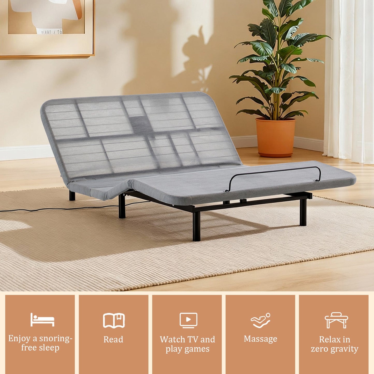 Caron 4.0 Ergonomic Queen Size Adjustable Bed Frame