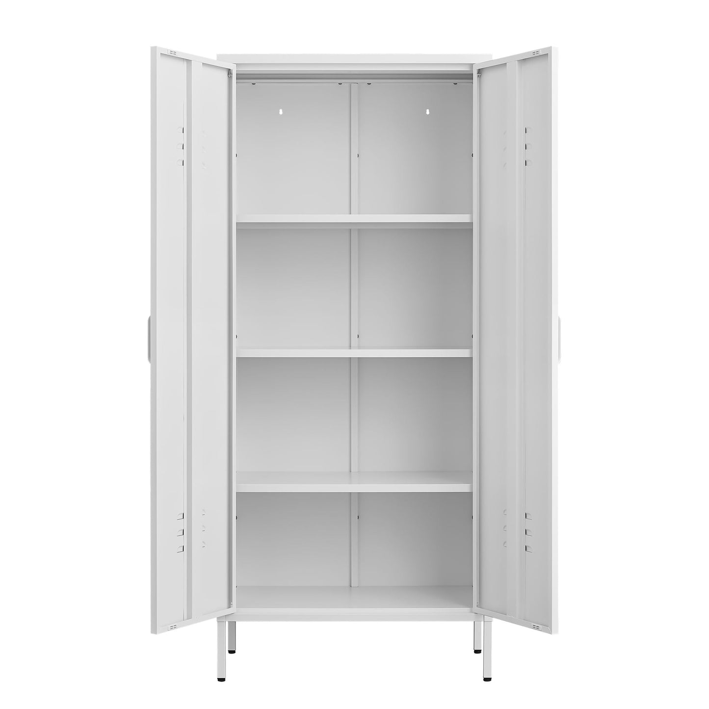 Modern Storage Cabinet with Adjustable Shelves and Magnetic Door Stopper