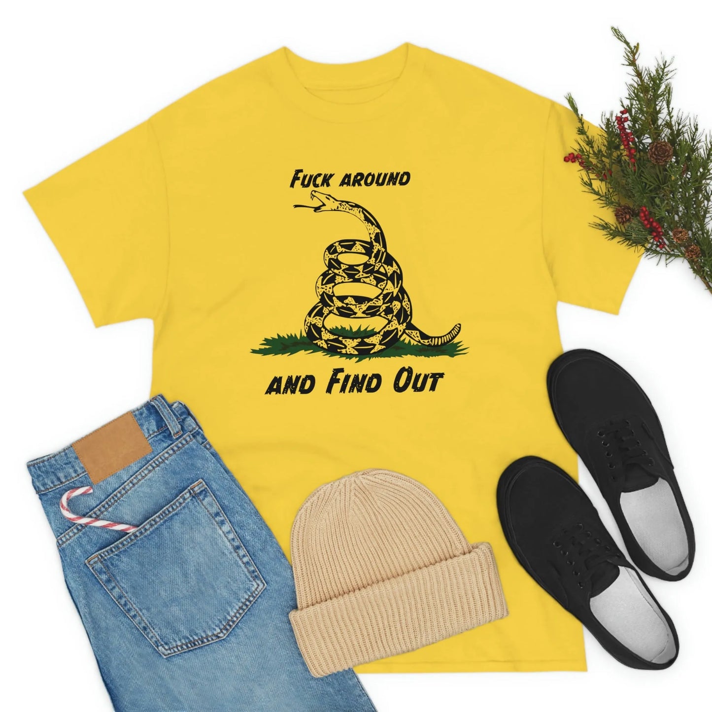 Walton & Johnson: FAFO Gadsden T-Shirt - 4LibertyShop.com
