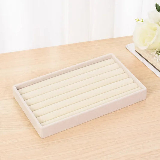 Plush jewelry storage box jewelry box rings earrings bracelets necklaces storage display shelf