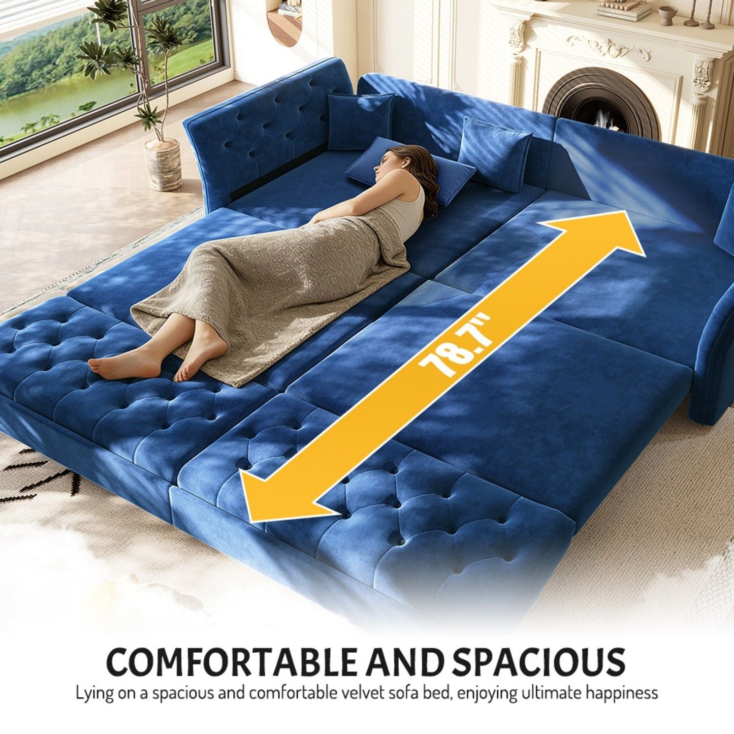 Oversize Pull Out Sofa Bed For Living Room