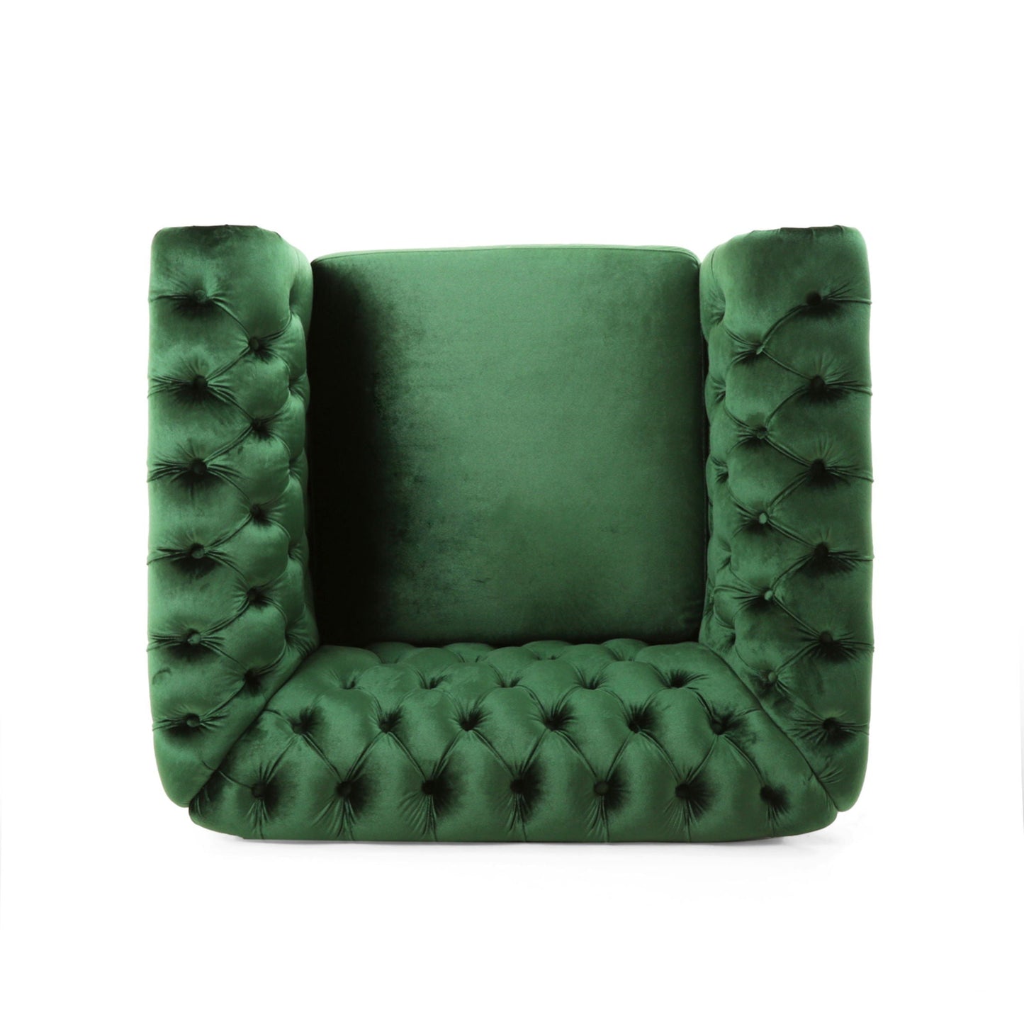 Nexuson Upholstered Chesterfield Chair With Deep Tufted And Nailhead Trim