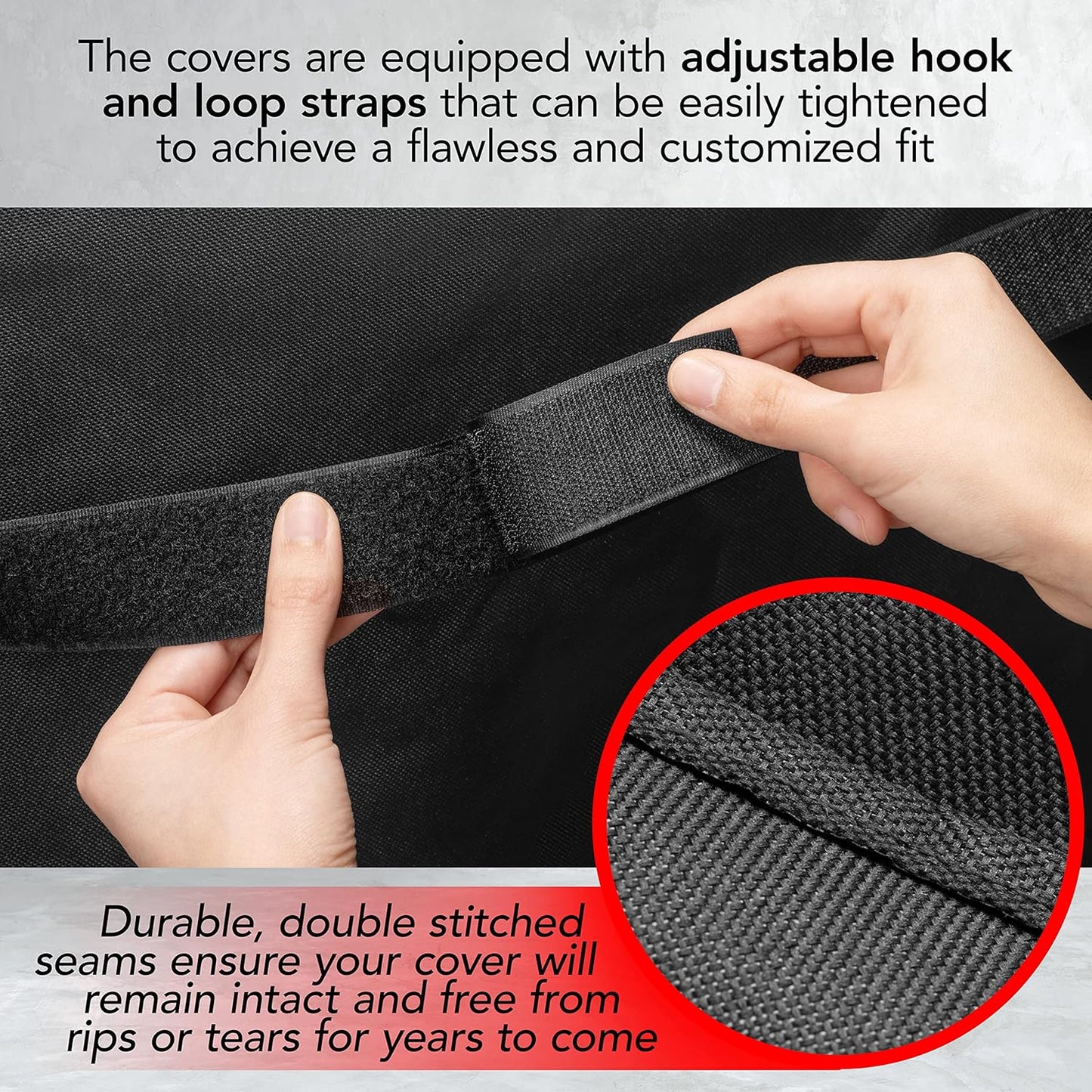 Heavy Duty Smoker Cover for Outdoor Griddle, 40 Inch – Waterproof, Weather Resistant, UV & Fade Resistant with Adjustable Straps – BBQ Cover for Flat Grill, Black