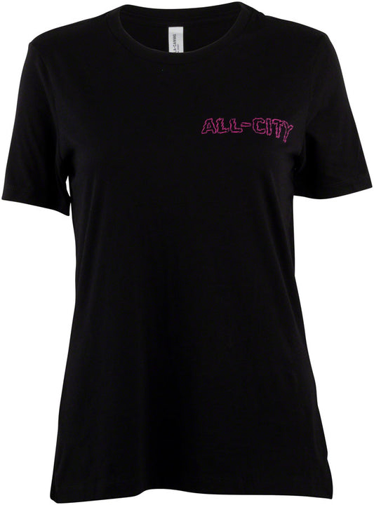 All-City Night Claw Women's T-Shirt - Black Blue/ Green Magenta X-Large