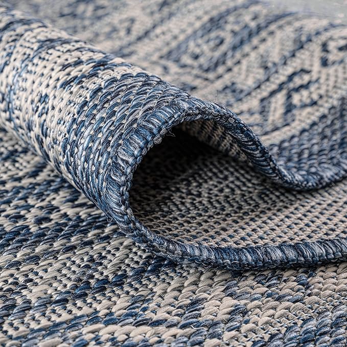 Keen Home Design Terrace Outdoor Area Rug - 9x12 Washable Indoor/Outdoor Rug for Patio, Kitchen, Balcony, Beach, Garden, Deck and Porch, Size: 8'10"x12'