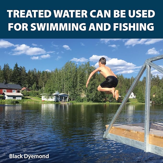 Airmax Pond Dye Packets Natures Blue Colorant for Large Pond & Lake, Beneficial UV Blocking Color Concentrate, Maintain Clean & Clear Pond, Fish, Bird & Animal Safe, Easy Treatment, 4 Soluble Packets