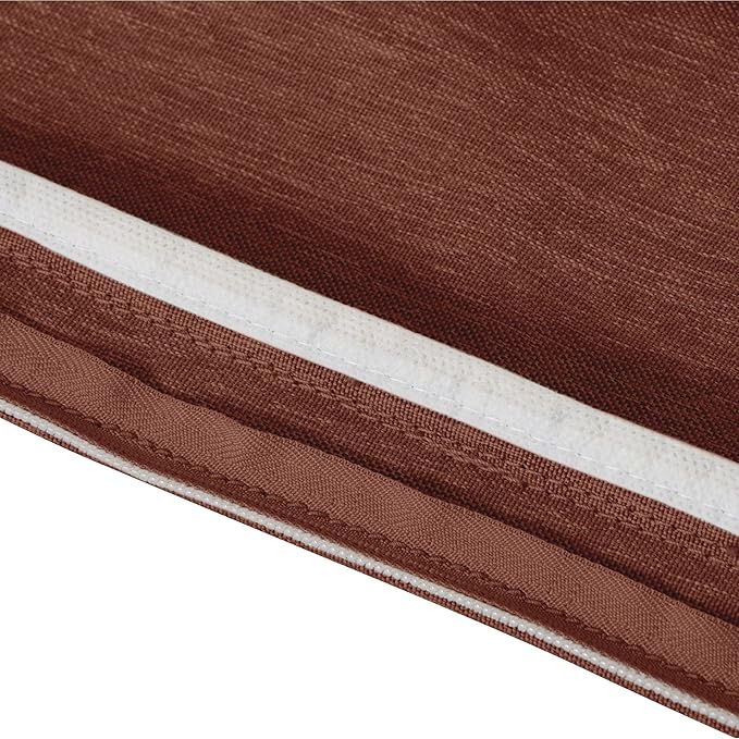 Classic Accessories Montlake Water-Resistant 21 x 20 x 4 Inch Patio Lounge Back Cushion, Heather Henna Red, Outdoor Loveseat Cushions